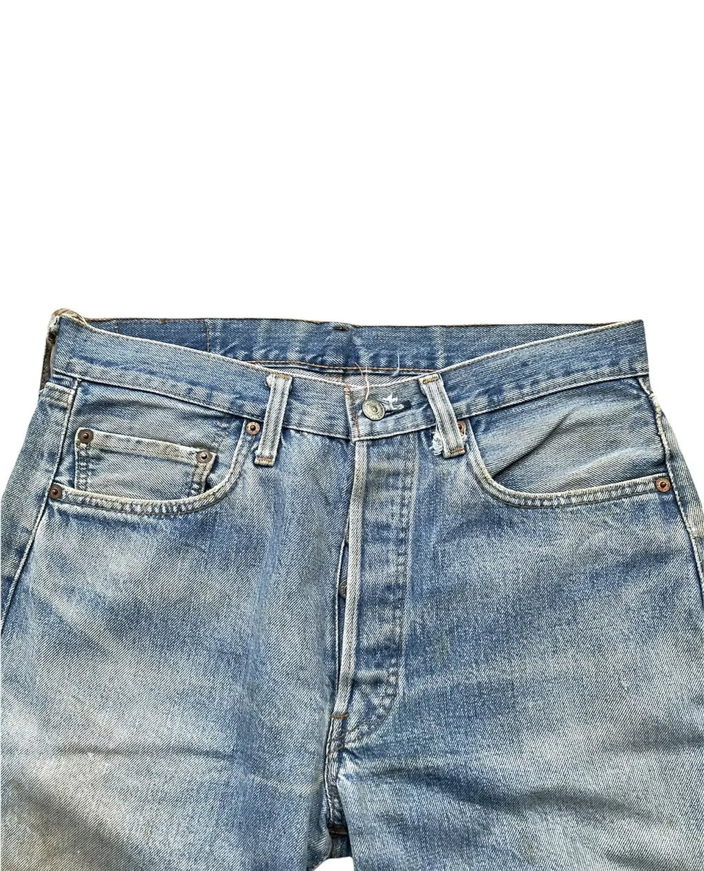 Vintage Levis 501e Redline 1977 Aging Faded Wash Denim