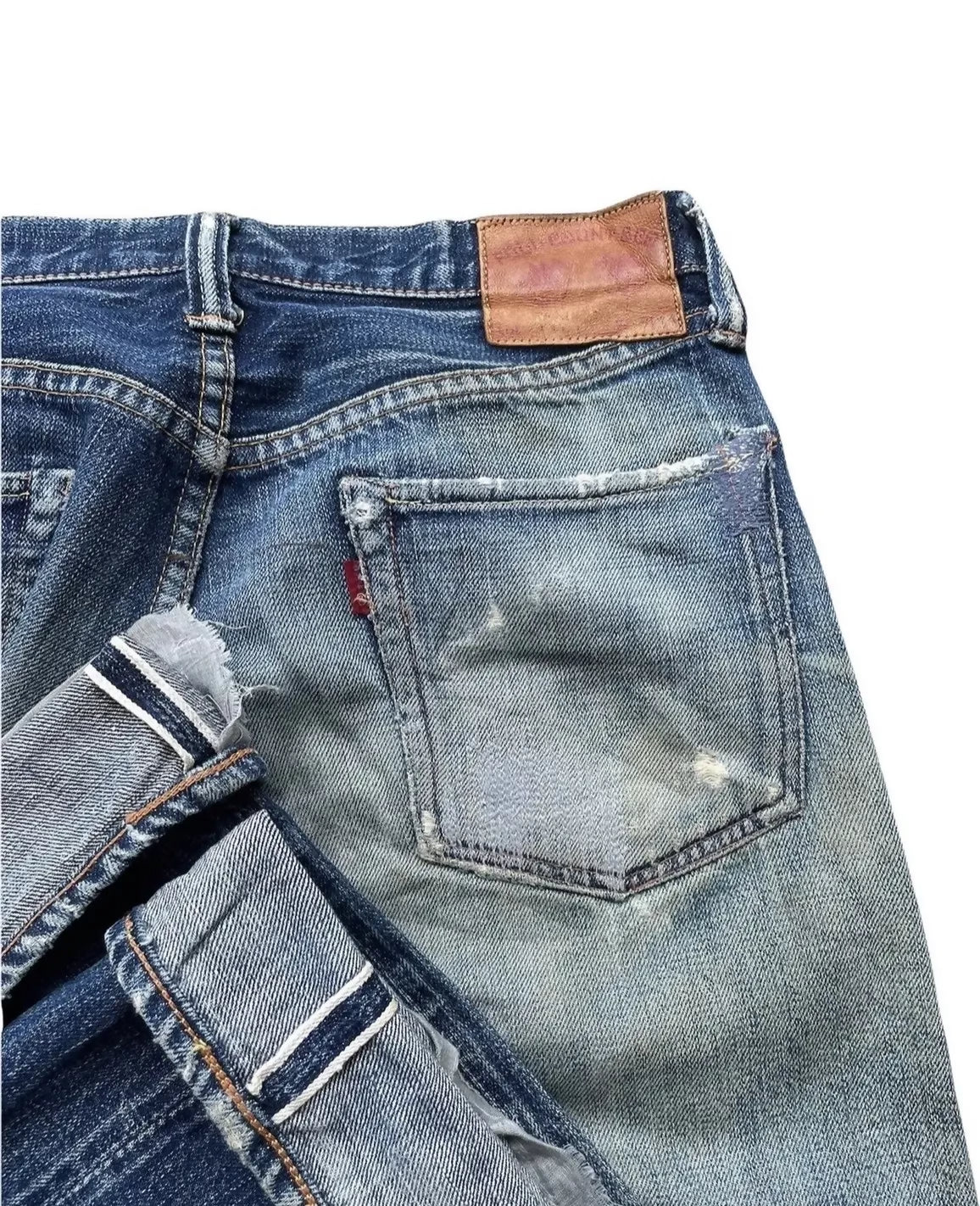 Vintage Full COUNT Japan Selvedge Distressed & Rework Denim