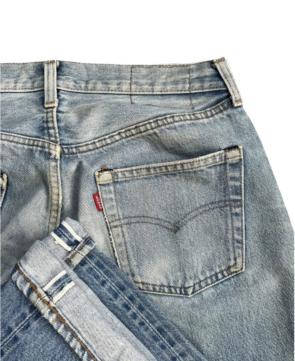 Levis 501 e 1983 Vintage Redline Selvedge Aging Wash Denim
