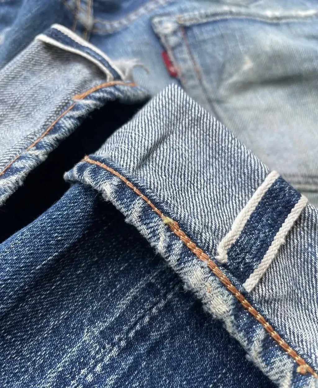 Vintage Full COUNT Japan Selvedge Distressed & Rework Denim
