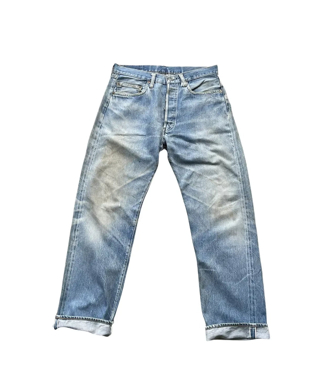 Vintage Levis 501e Redline 1977 Aging Faded Wash Denim