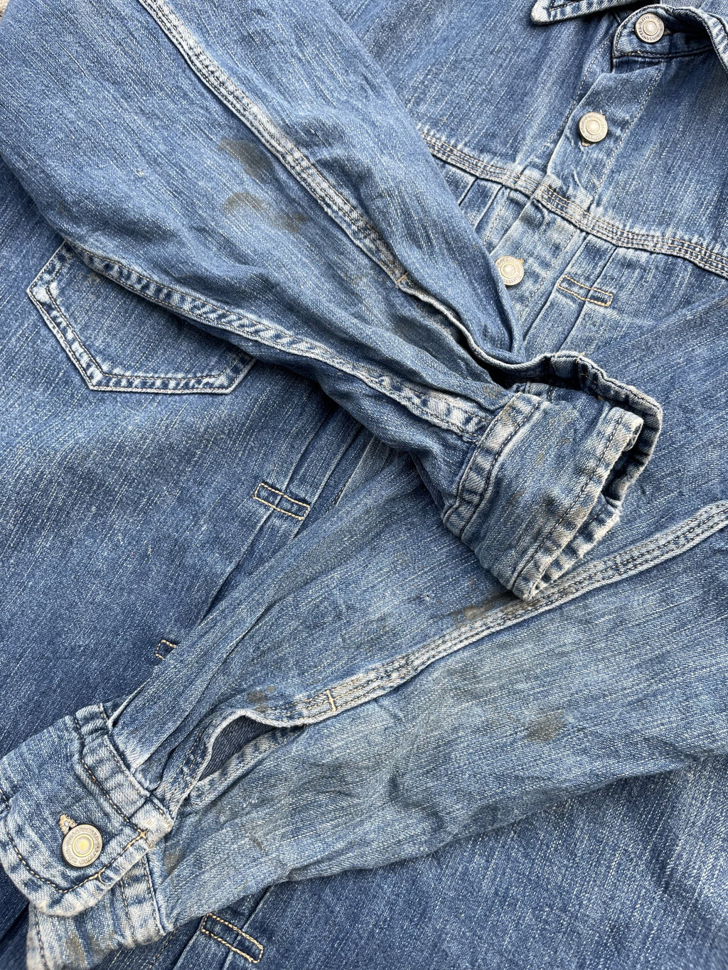 Vintage John Bull Denim Shirt Distressed