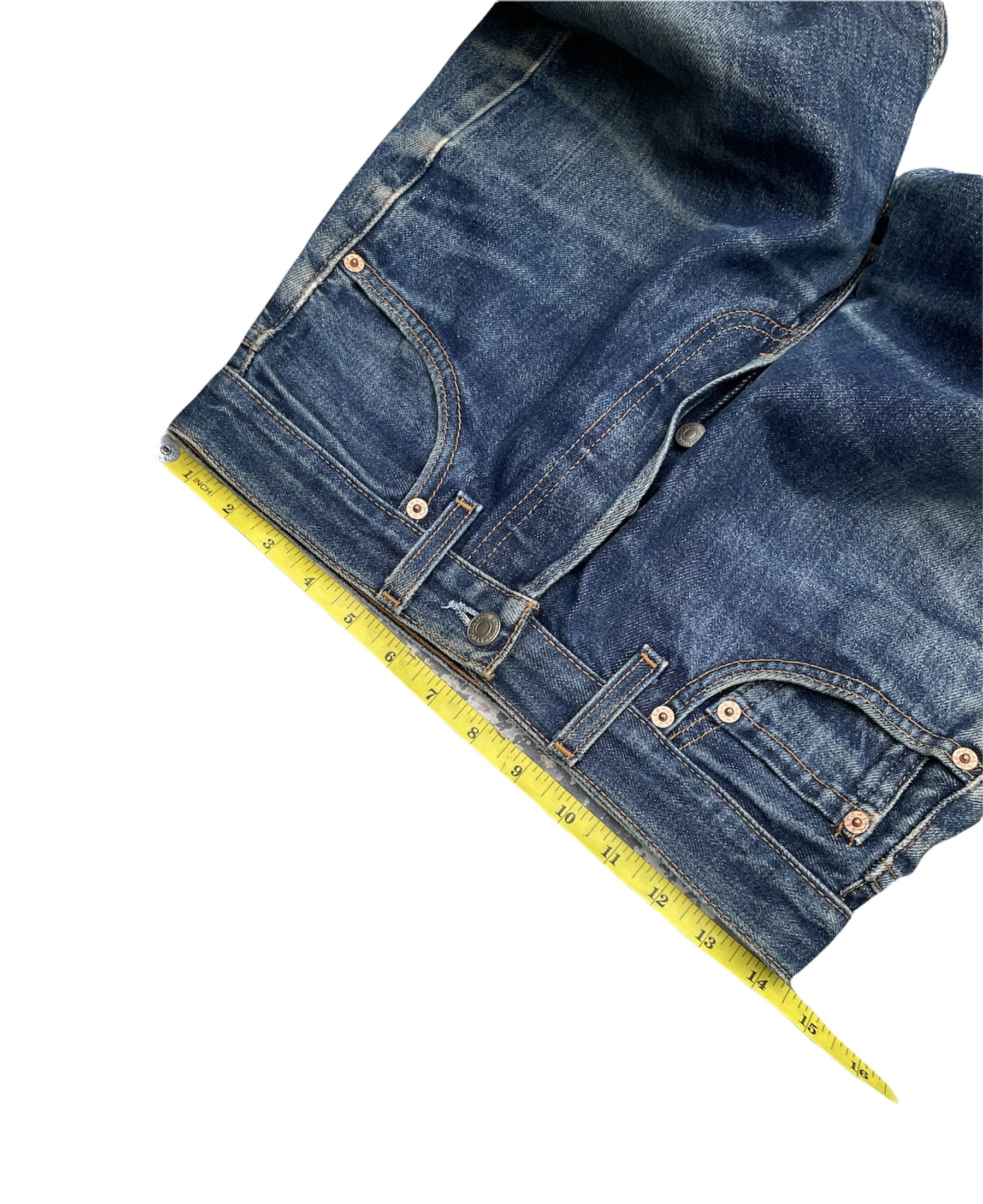 Vintage Levi’s 501 e 1998 Usa Aging Faded Distressed Denim