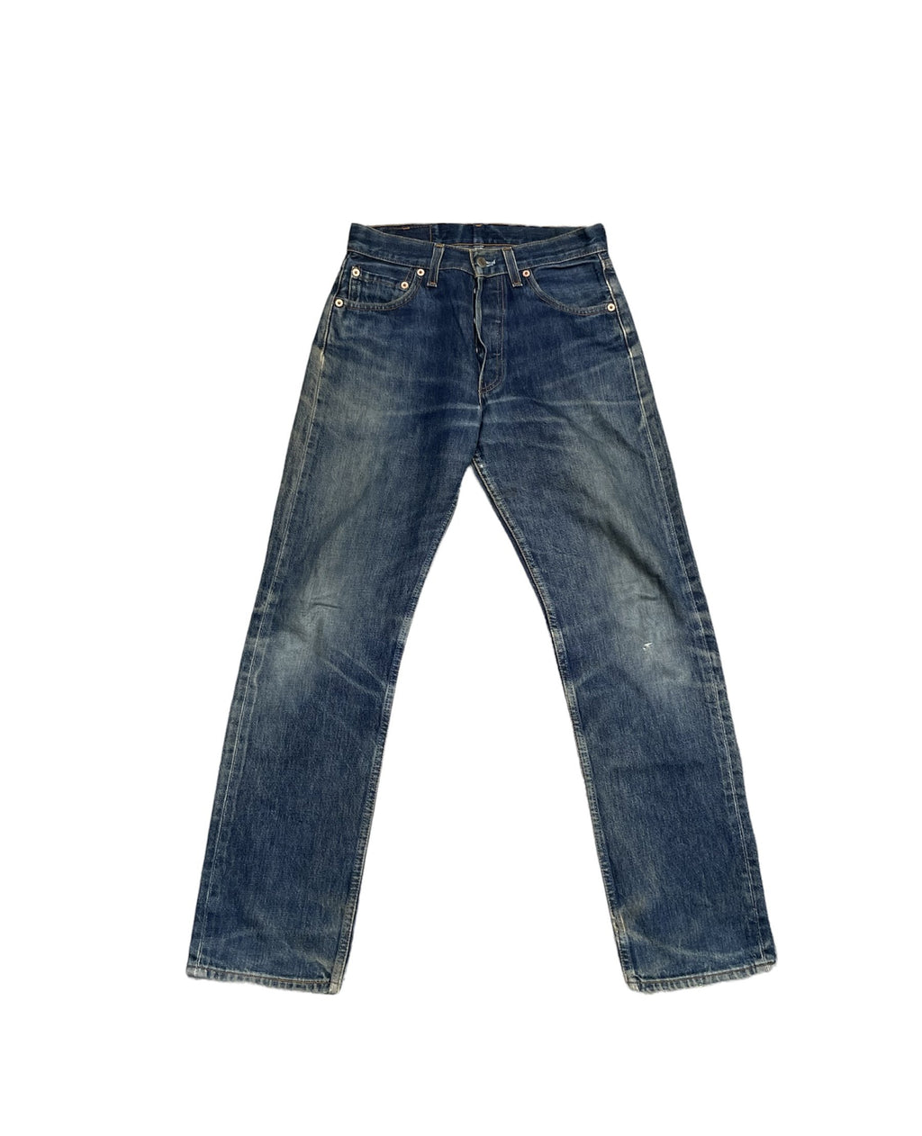 Vintage Levi’s 501 e 1998 Usa Aging Faded Distressed Denim