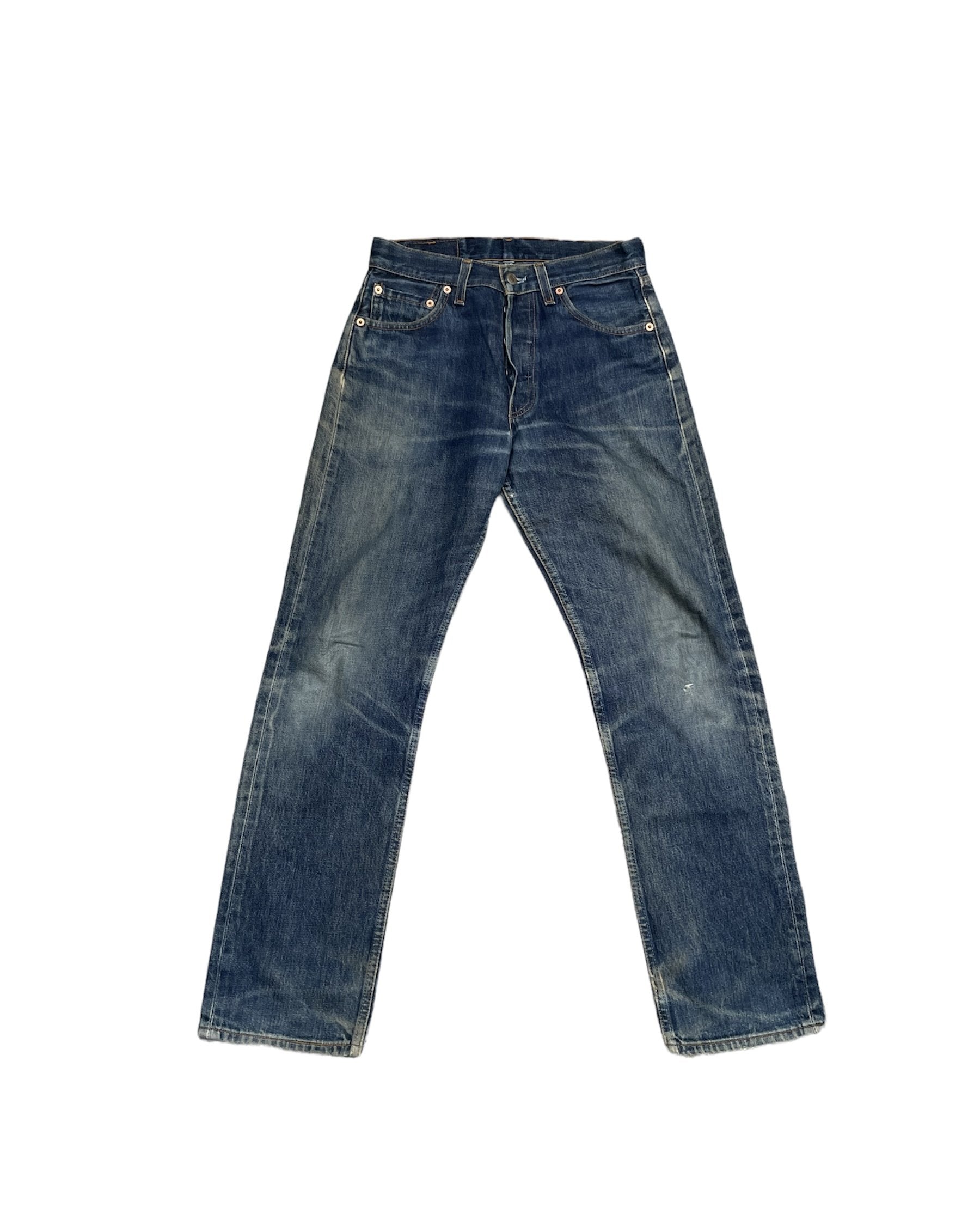 Vintage Levi’s 501 e 1998 Usa Aging Faded Distressed Denim