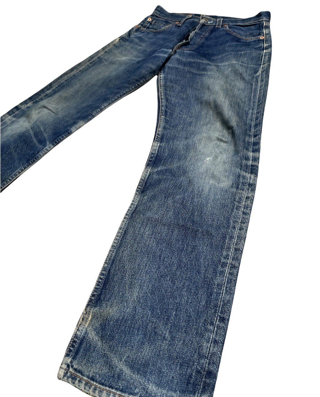 Vintage Levi’s 501 e 1998 Usa Aging Faded Distressed Denim