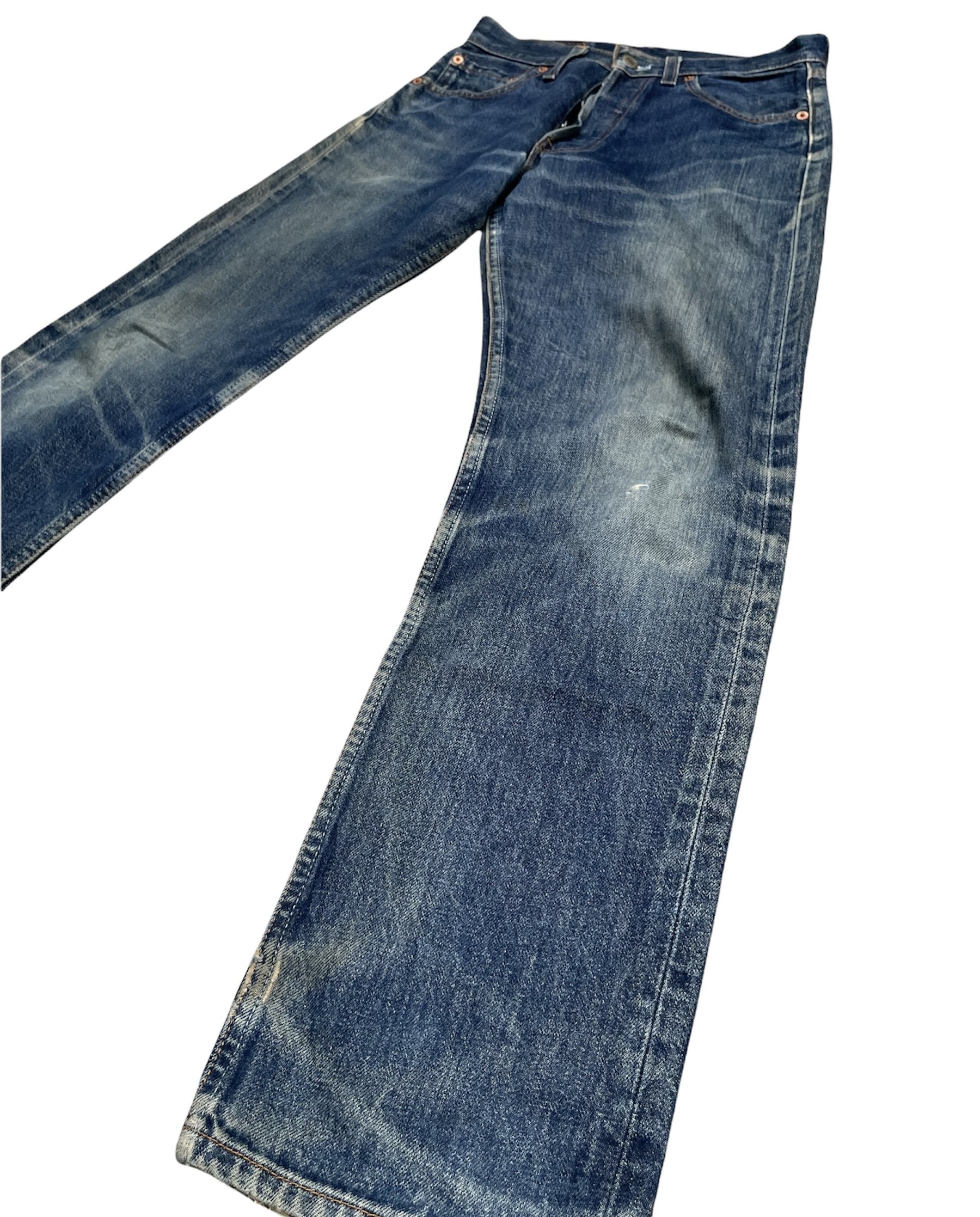 Vintage Levi’s 501 e 1998 Usa Aging Faded Distressed Denim