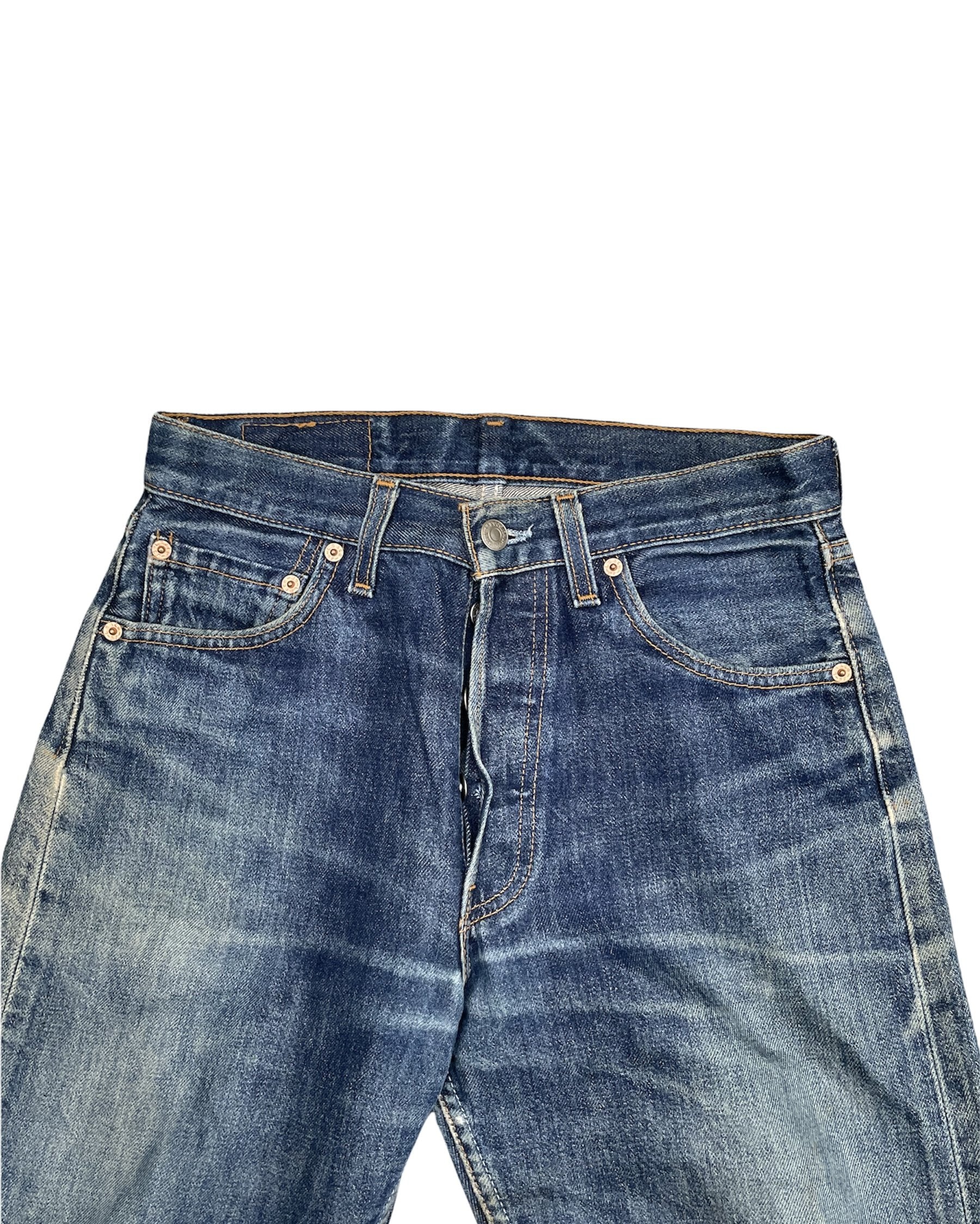 Vintage Levi’s 501 e 1998 Usa Aging Faded Distressed Denim