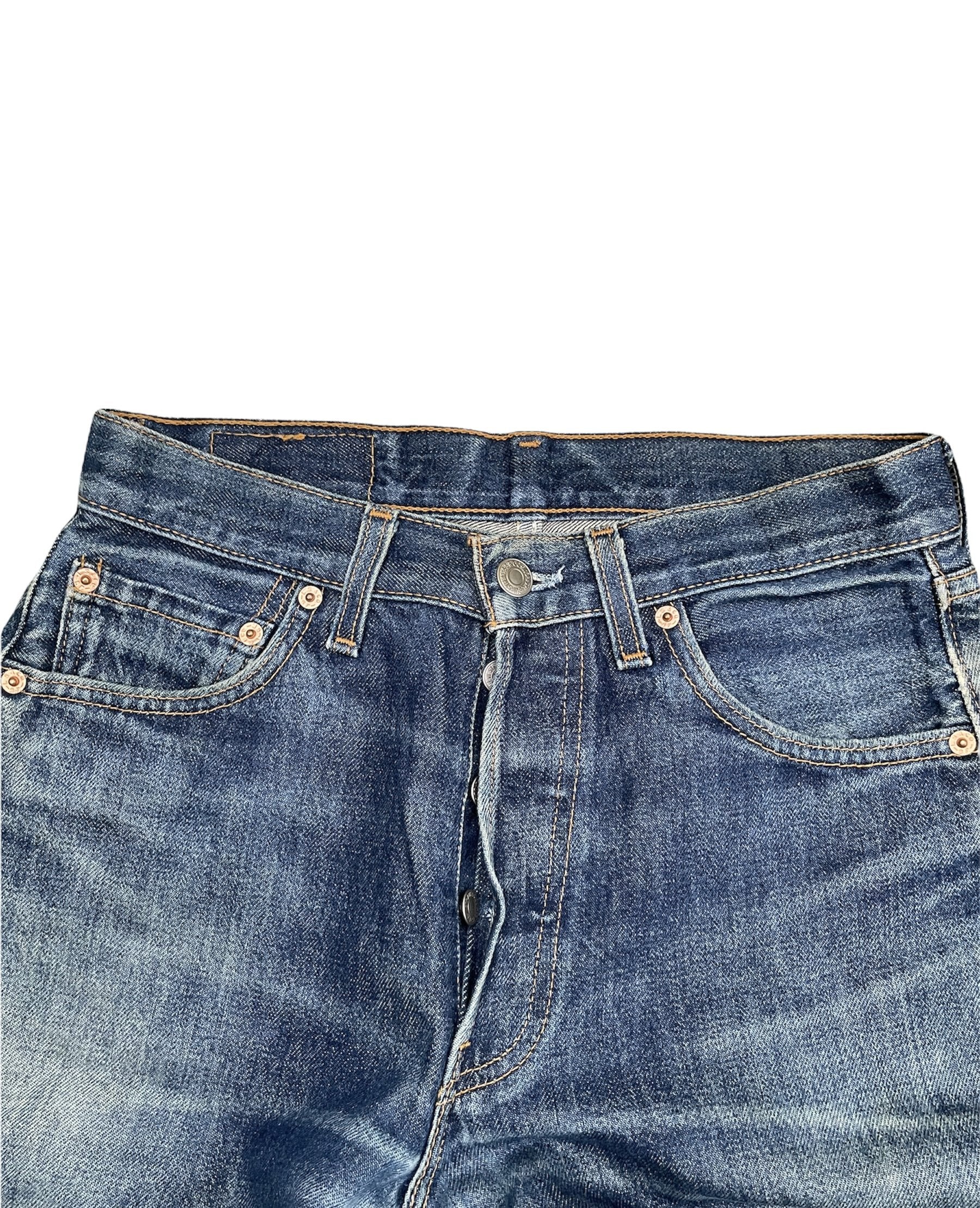 Vintage Levi’s 501 e 1998 Usa Aging Faded Distressed Denim