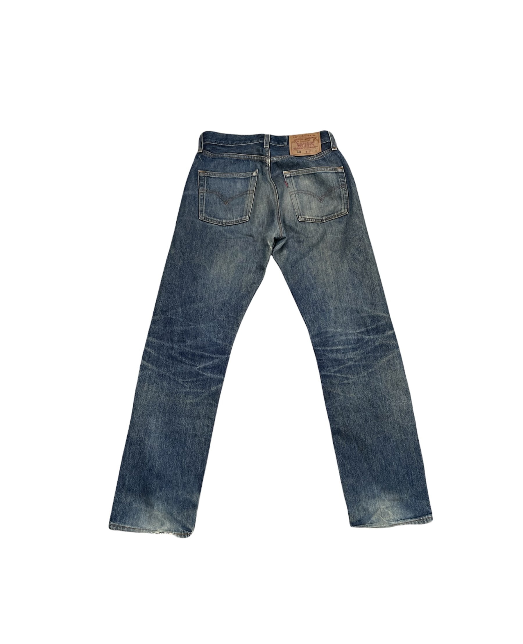 Vintage Levi’s 501 e 1998 Usa Aging Faded Distressed Denim