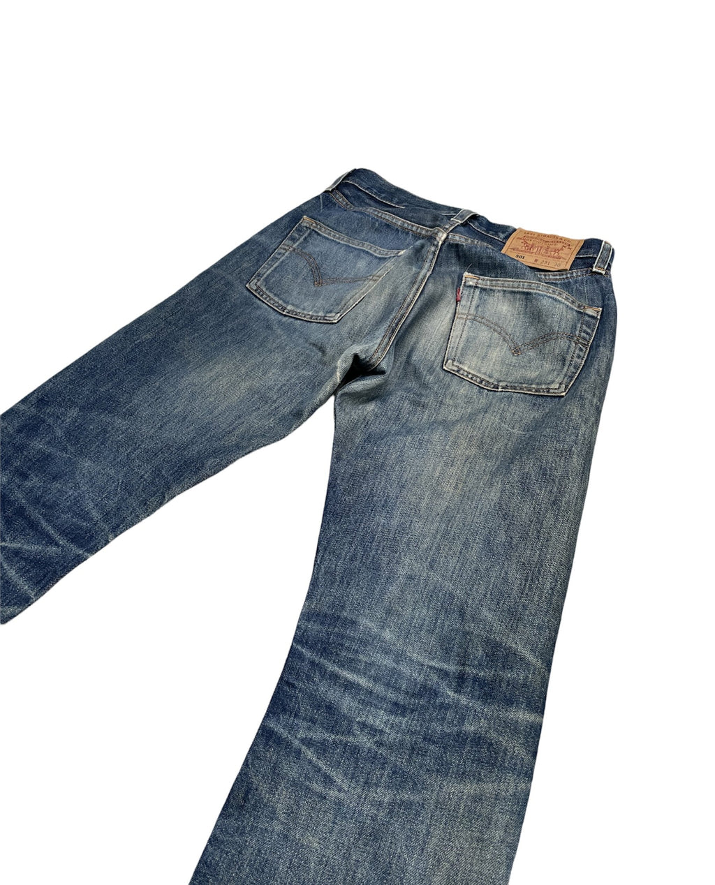 Vintage Levi’s 501 e 1998 Usa Aging Faded Distressed Denim