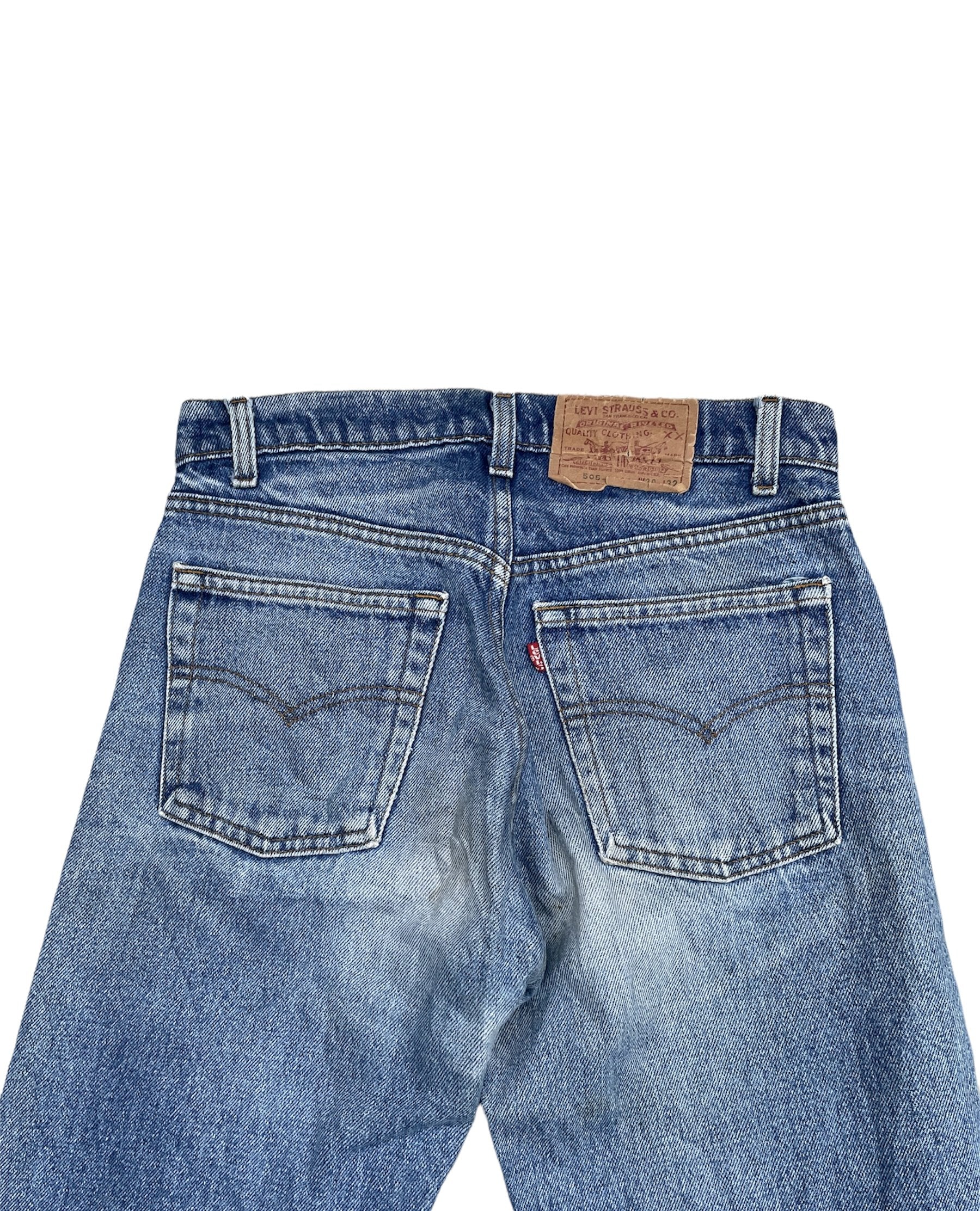 Vintage Levi’s 505 e 1987 Usa Aging Faded Stone Wash