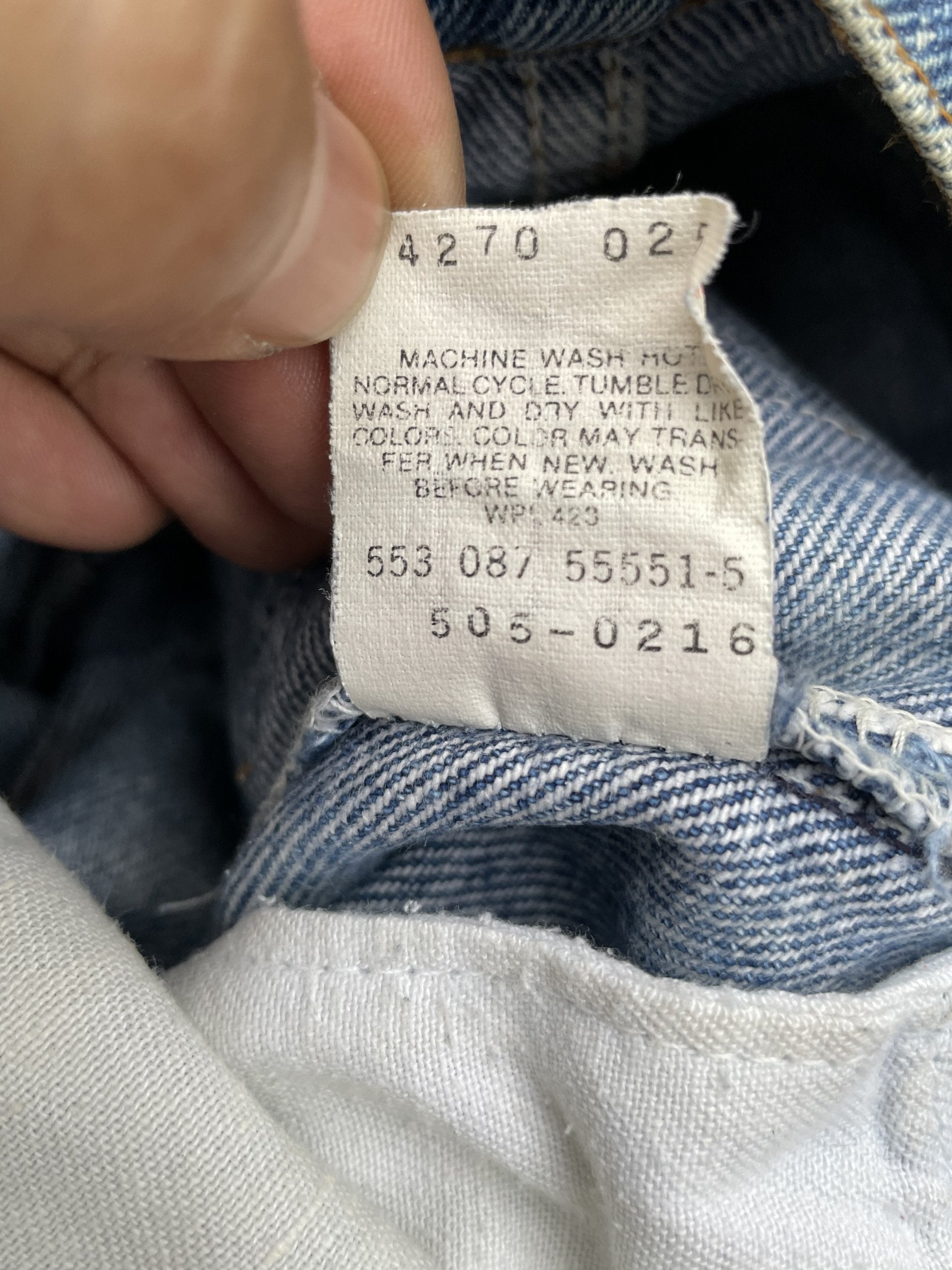 Vintage Levi’s 505 e 1987 Usa Aging Faded Stone Wash