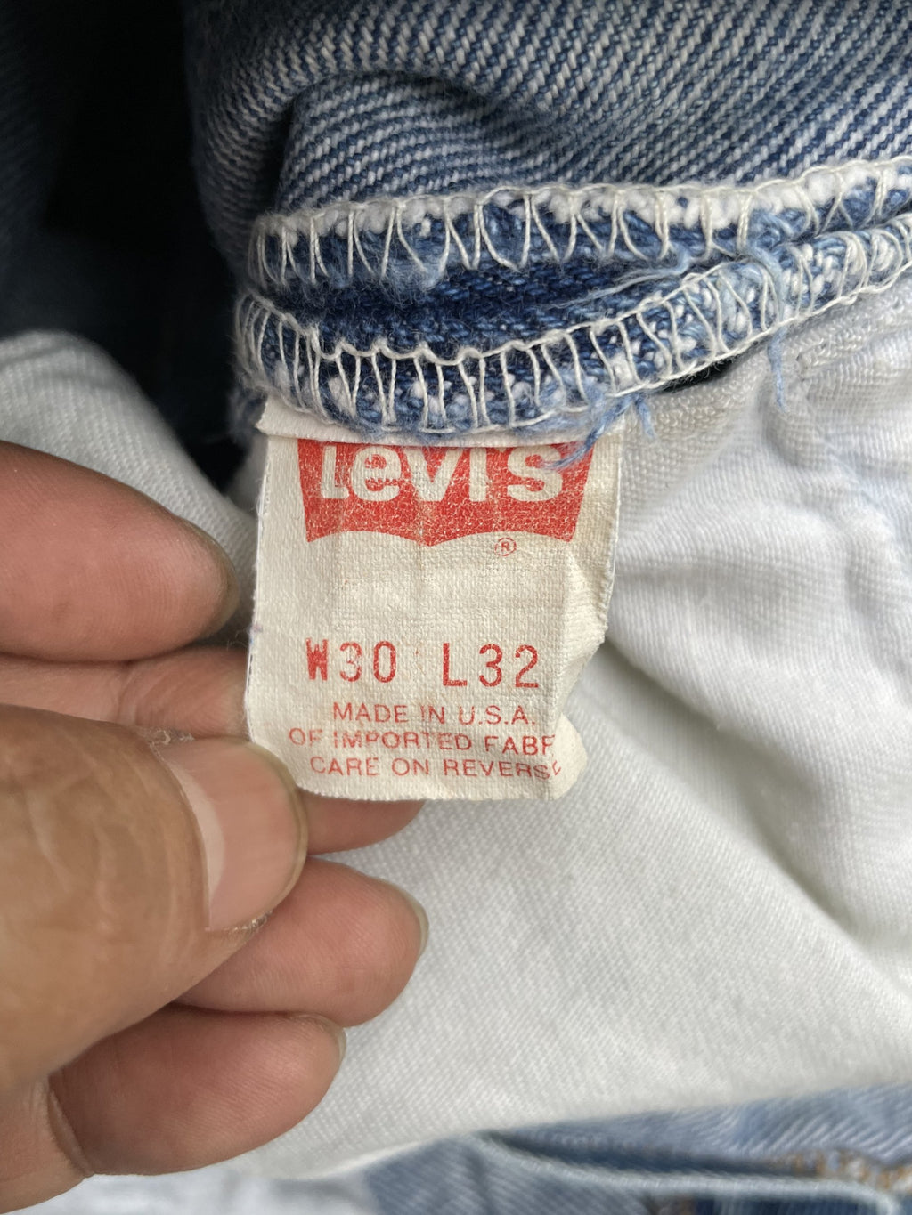 Vintage Levi’s 505 e 1987 Usa Aging Faded Stone Wash
