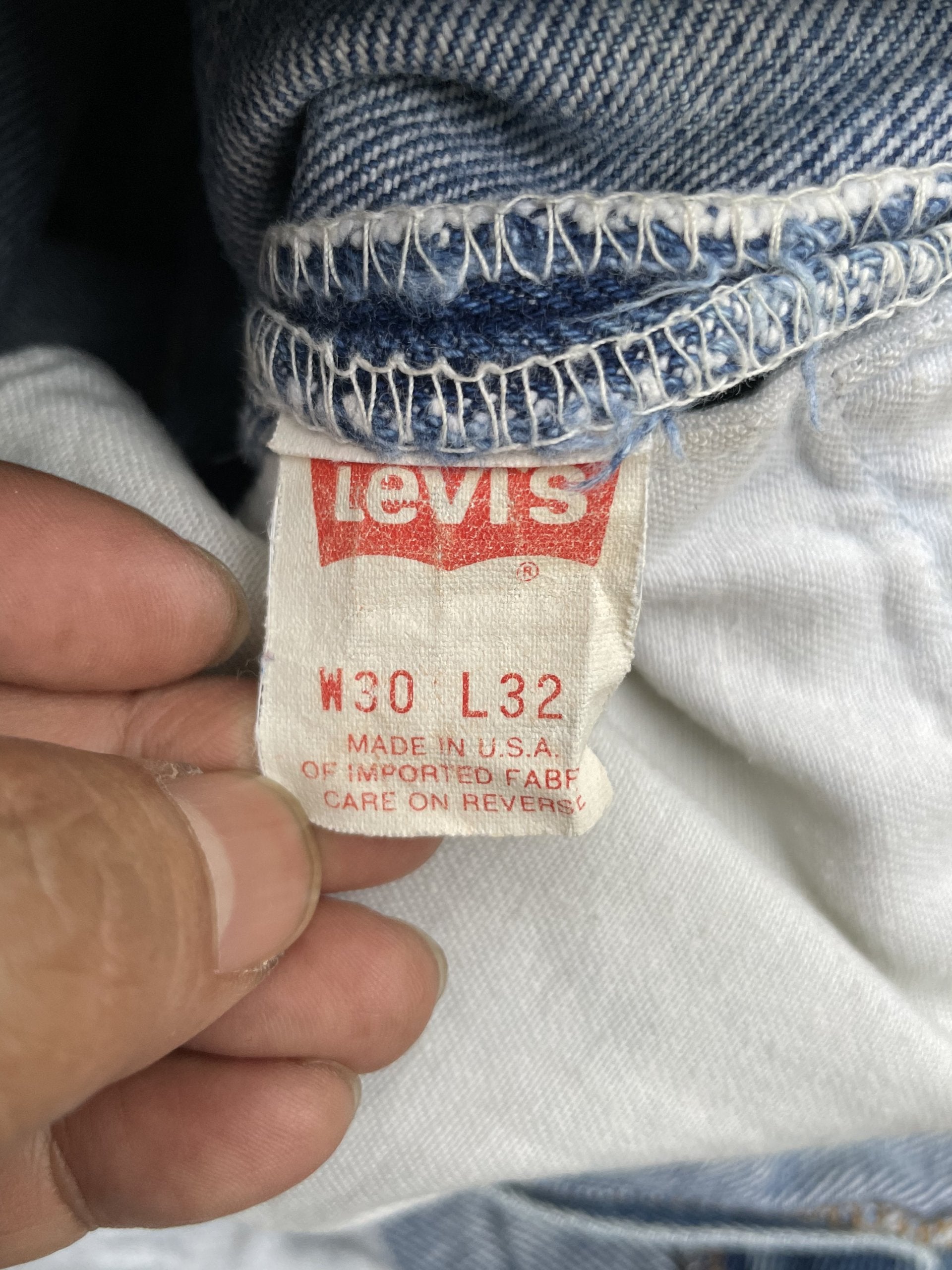 Vintage Levi’s 505 e 1987 Usa Aging Faded Stone Wash