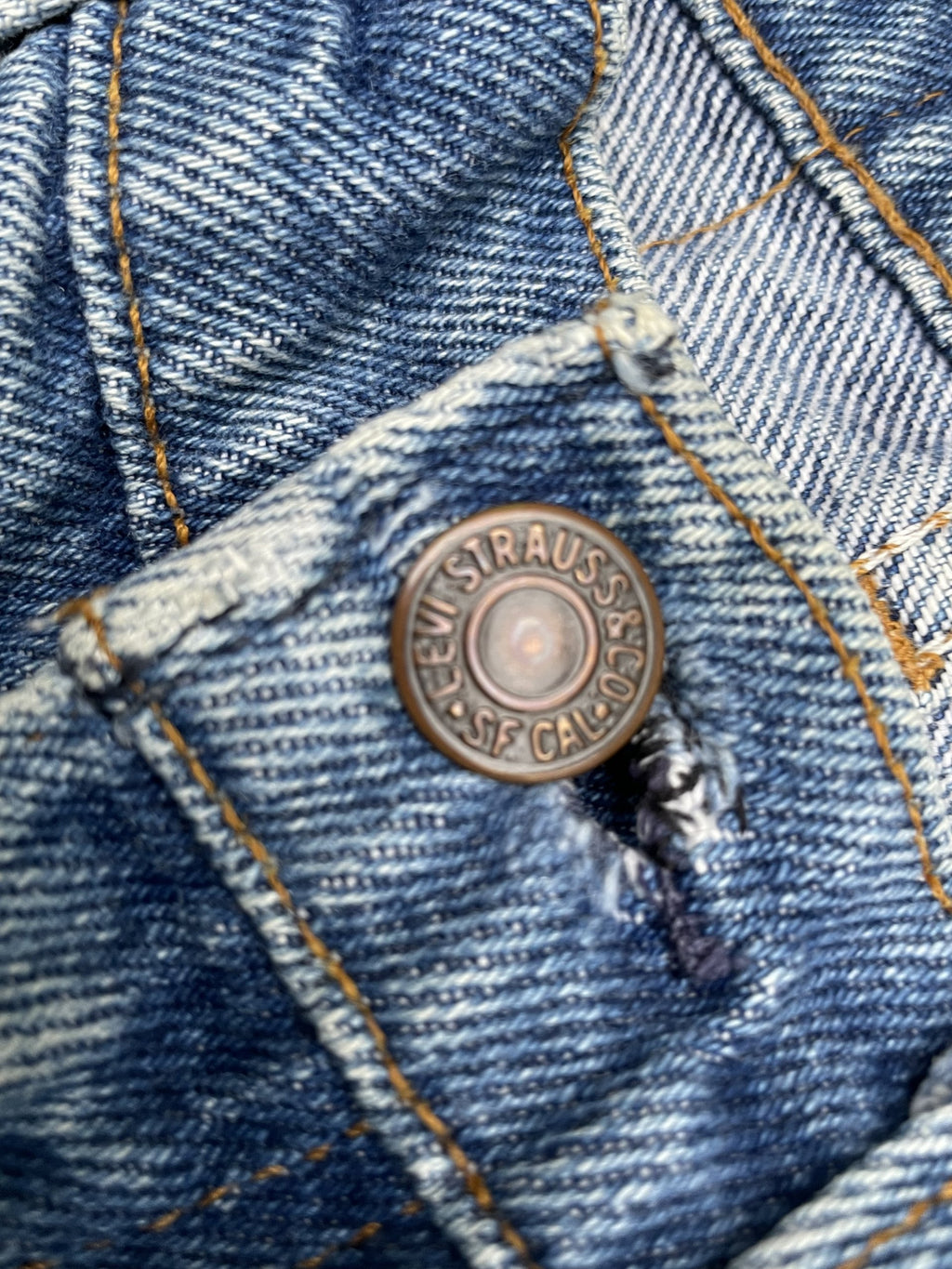 Vintage Levi’s 505 e 1987 Usa Aging Faded Stone Wash