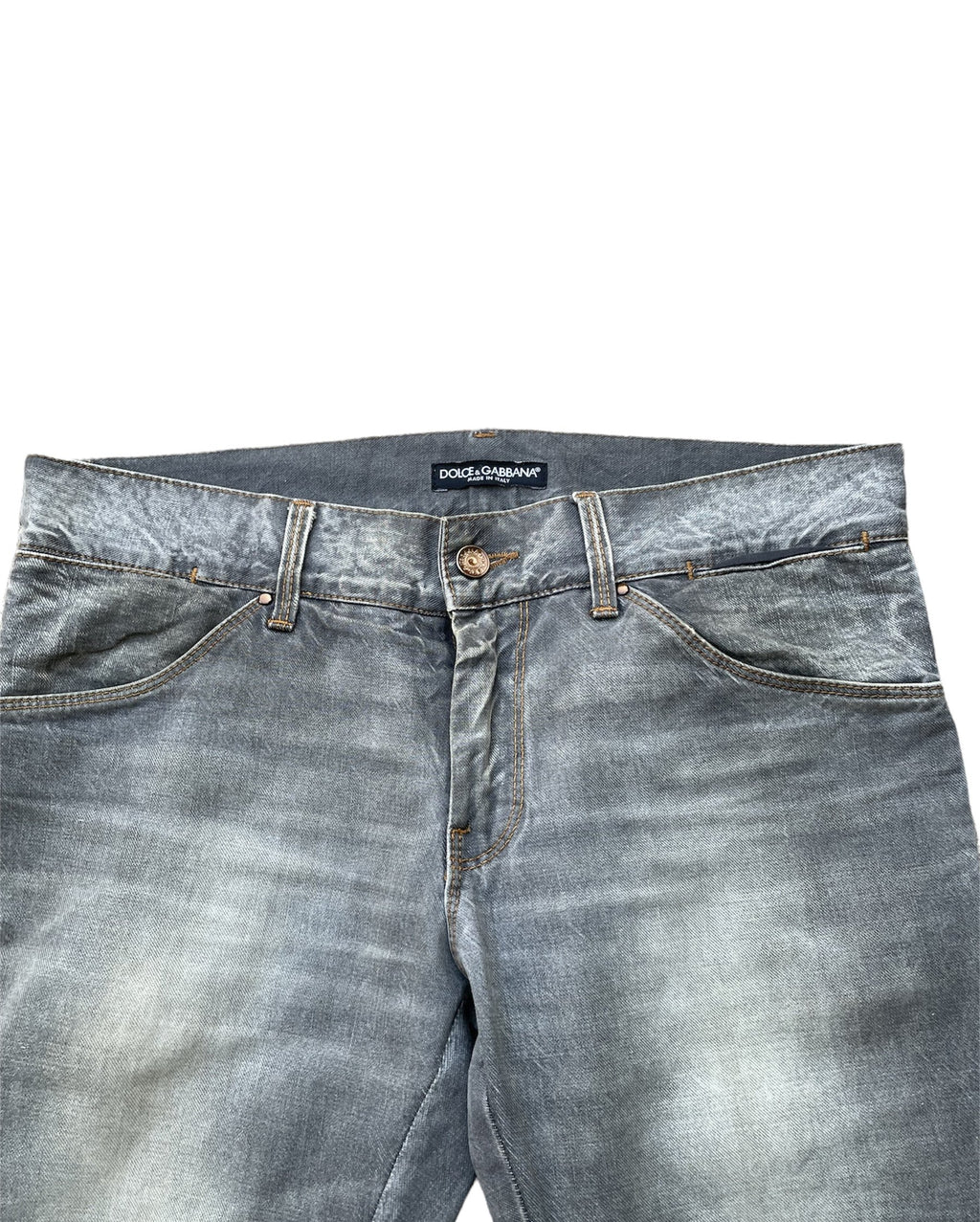 Vintage Dolce & Gabbana 14 Gold Aging Denim