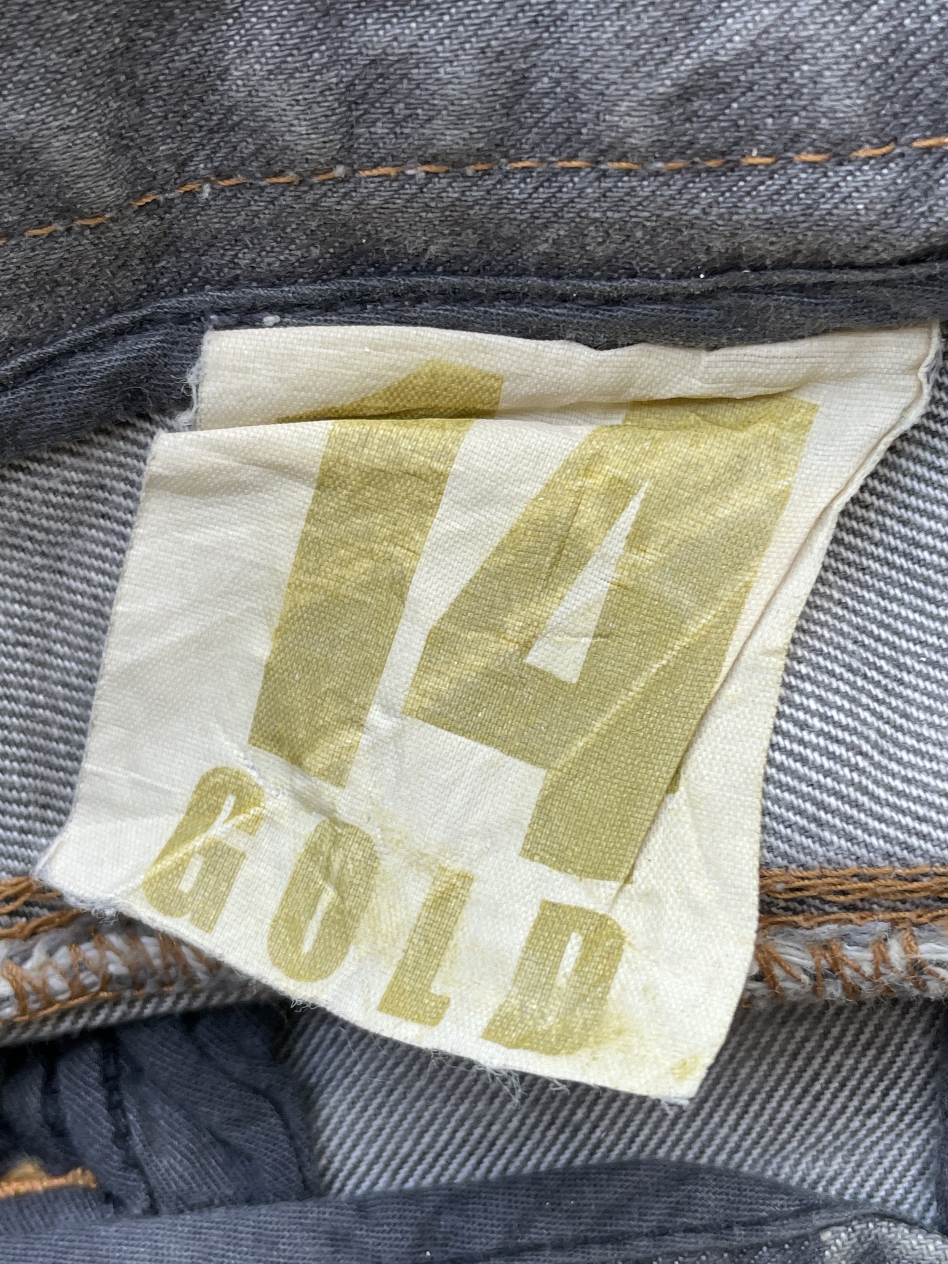 Vintage Dolce & Gabbana 14 Gold Aging Denim