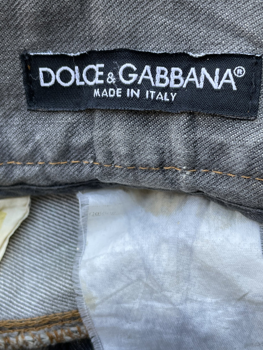 Vintage Dolce & Gabbana 14 Gold Aging Denim
