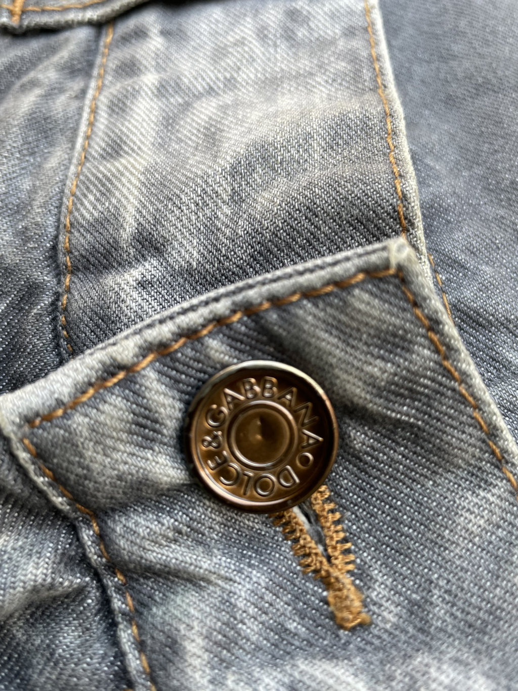 Vintage Dolce & Gabbana 14 Gold Aging Denim