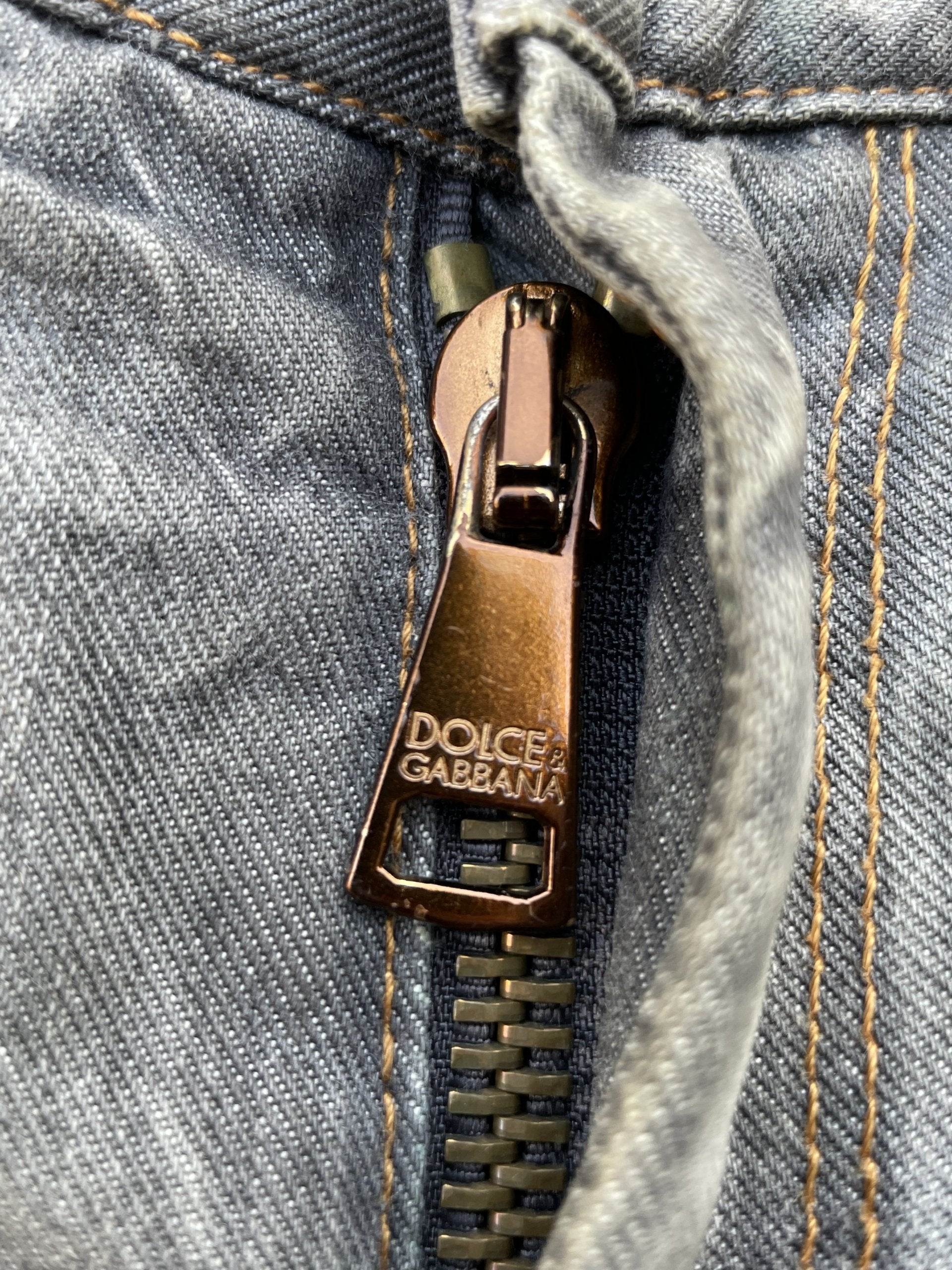 Vintage Dolce & Gabbana 14 Gold Aging Denim