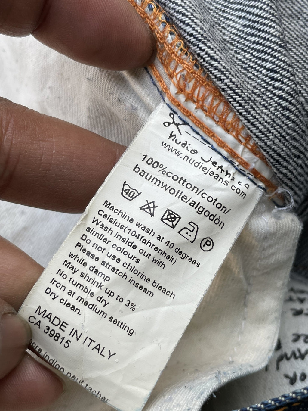 Vintage Nudie Slim Jim Dry Japan Denim