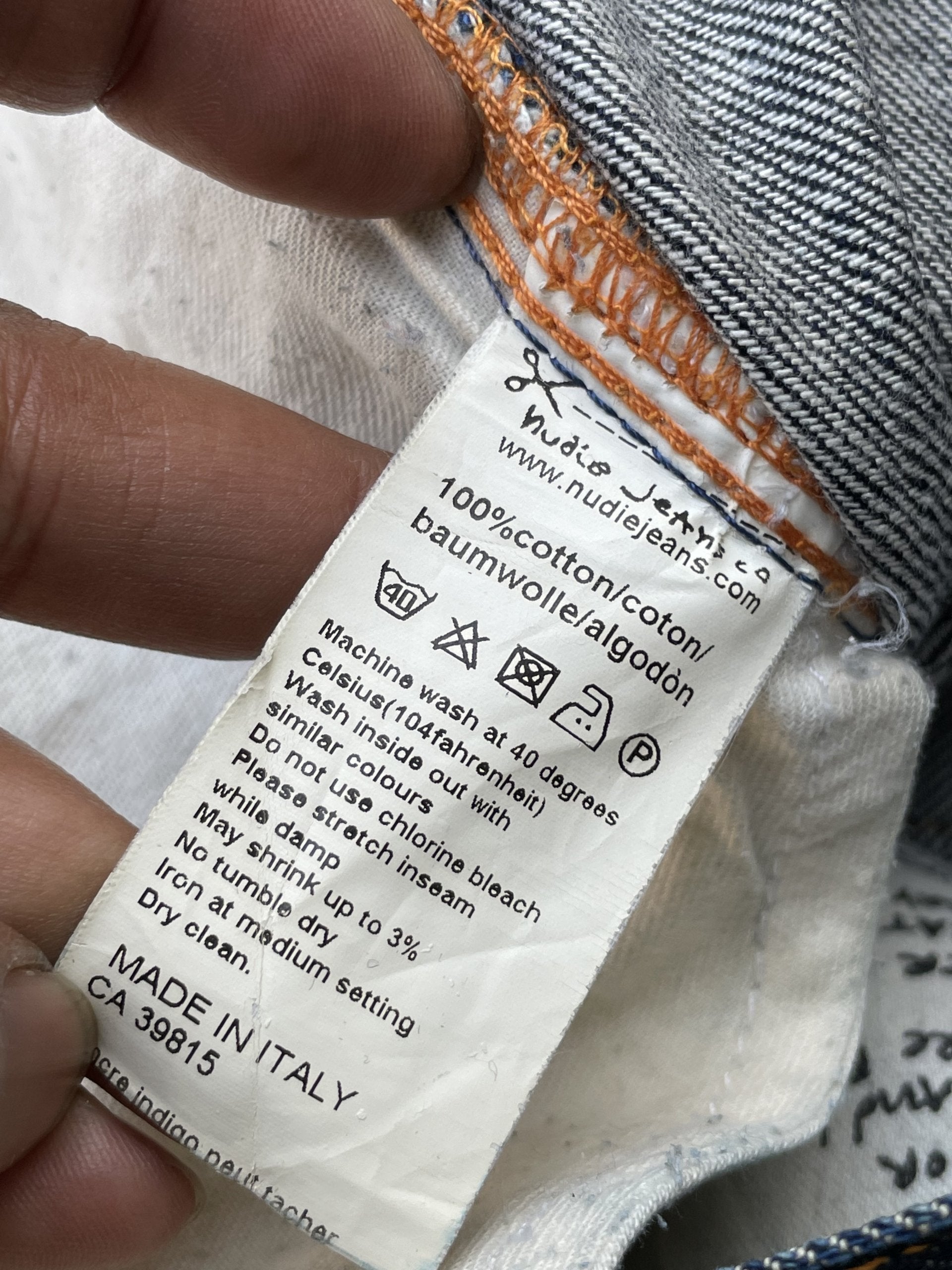 Vintage Nudie Slim Jim Dry Japan Denim