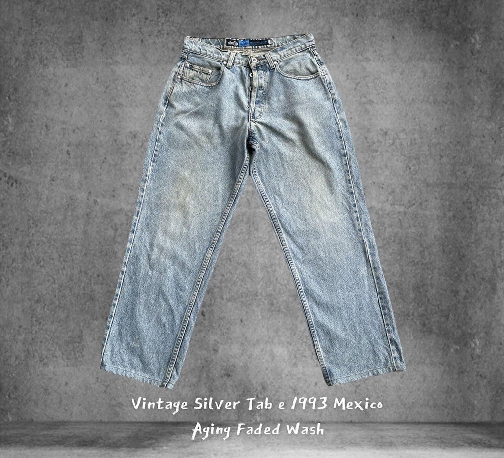 Vintage Levis Silver Tab 1993 Aging Faded Wash