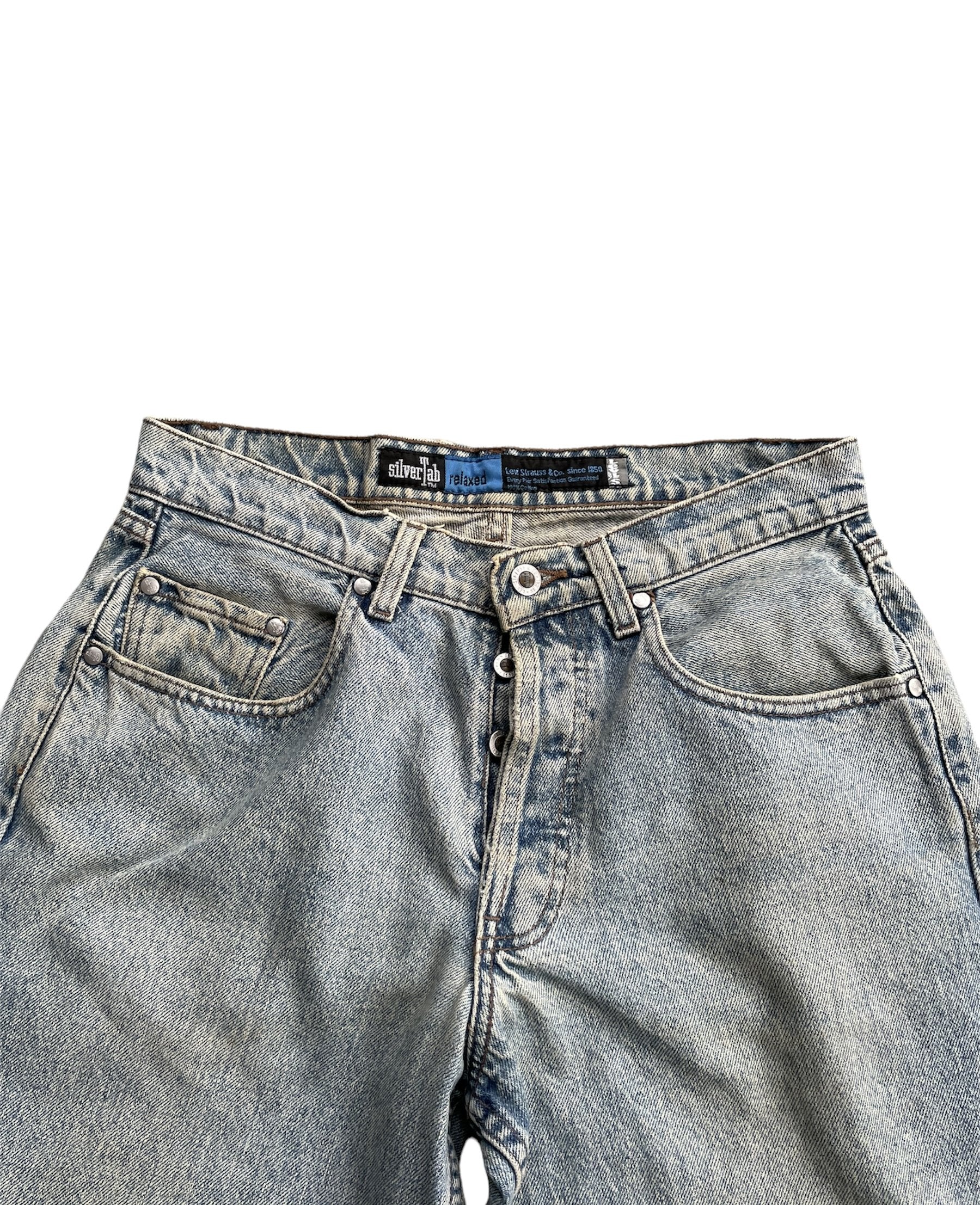 Vintage Levis Silver Tab 1993 Aging Faded Wash