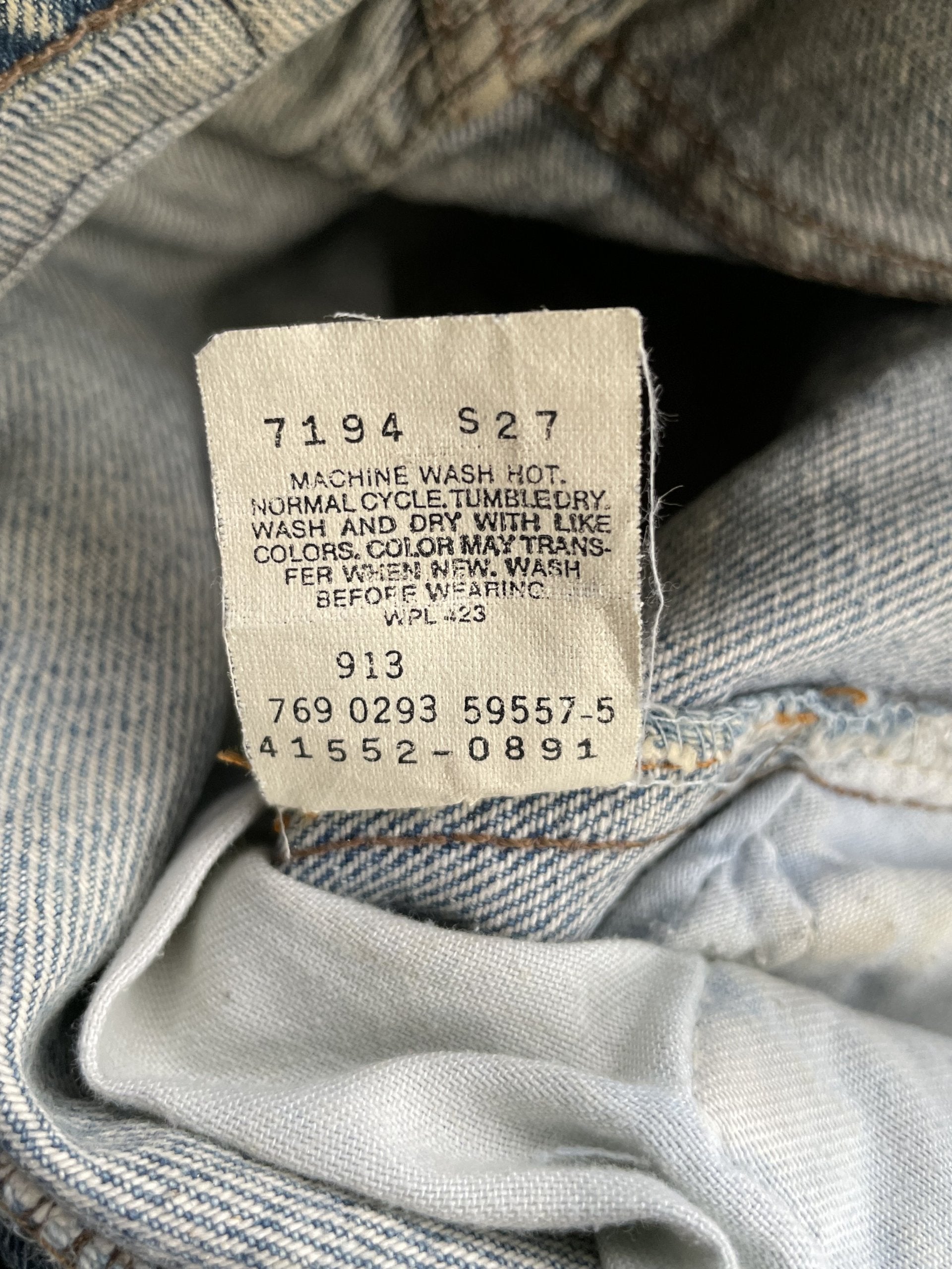 Vintage Levis Silver Tab 1993 Aging Faded Wash
