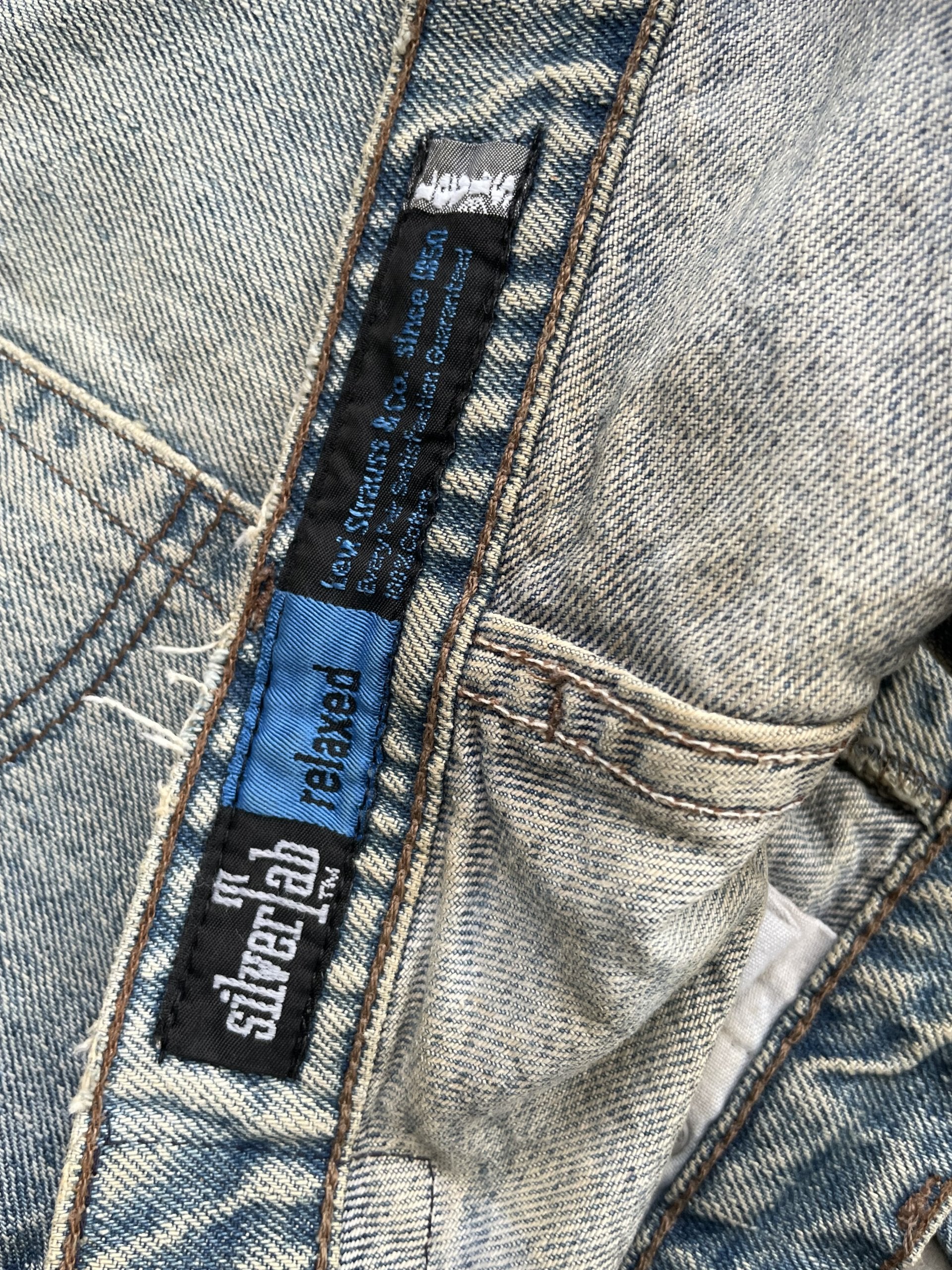 Vintage Levis Silver Tab 1993 Aging Faded Wash