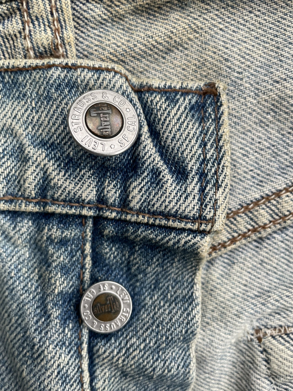 Vintage Levis Silver Tab 1993 Aging Faded Wash