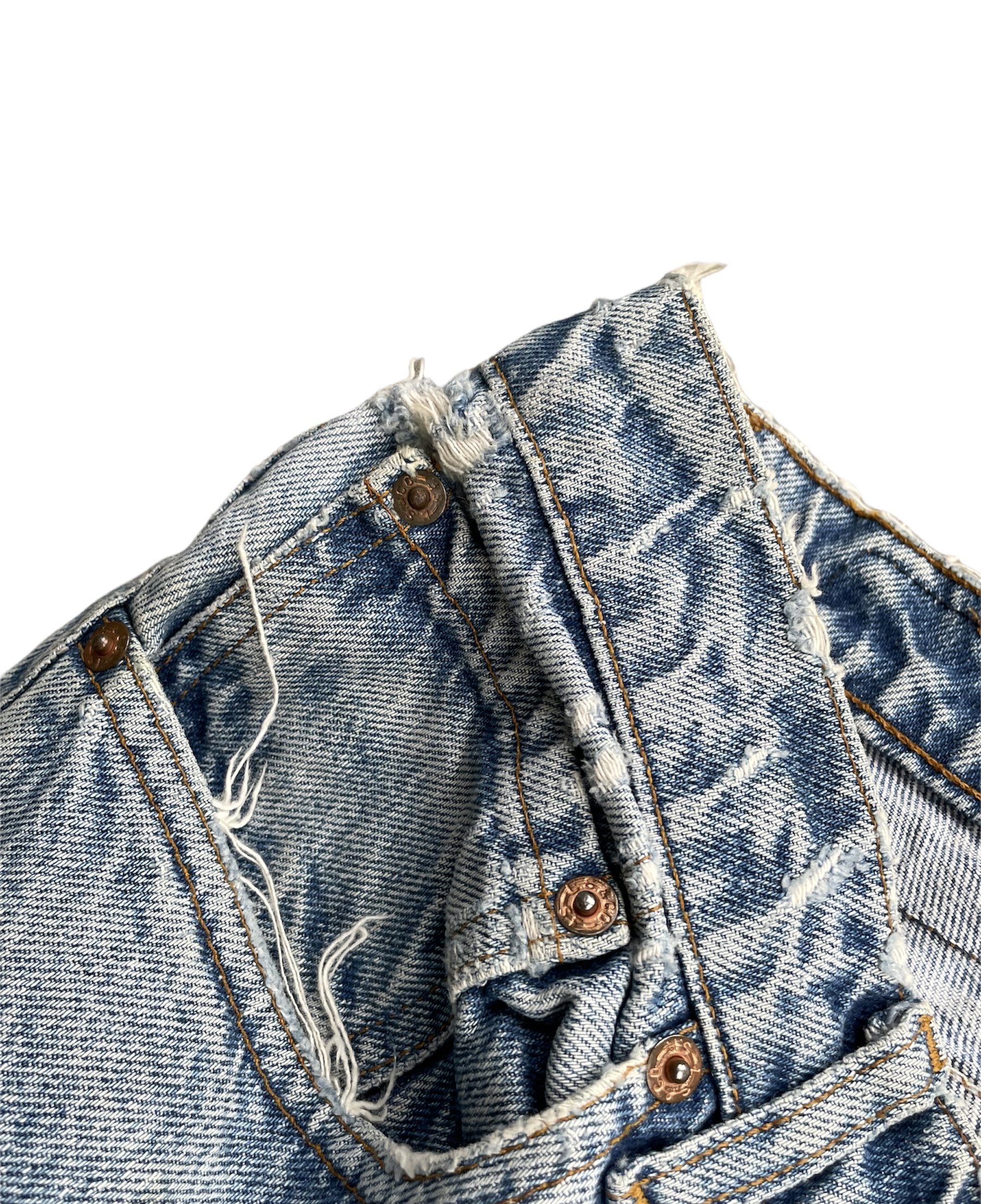 Vintage Levis 505 e 1991 Usa Aging Faded Distressed