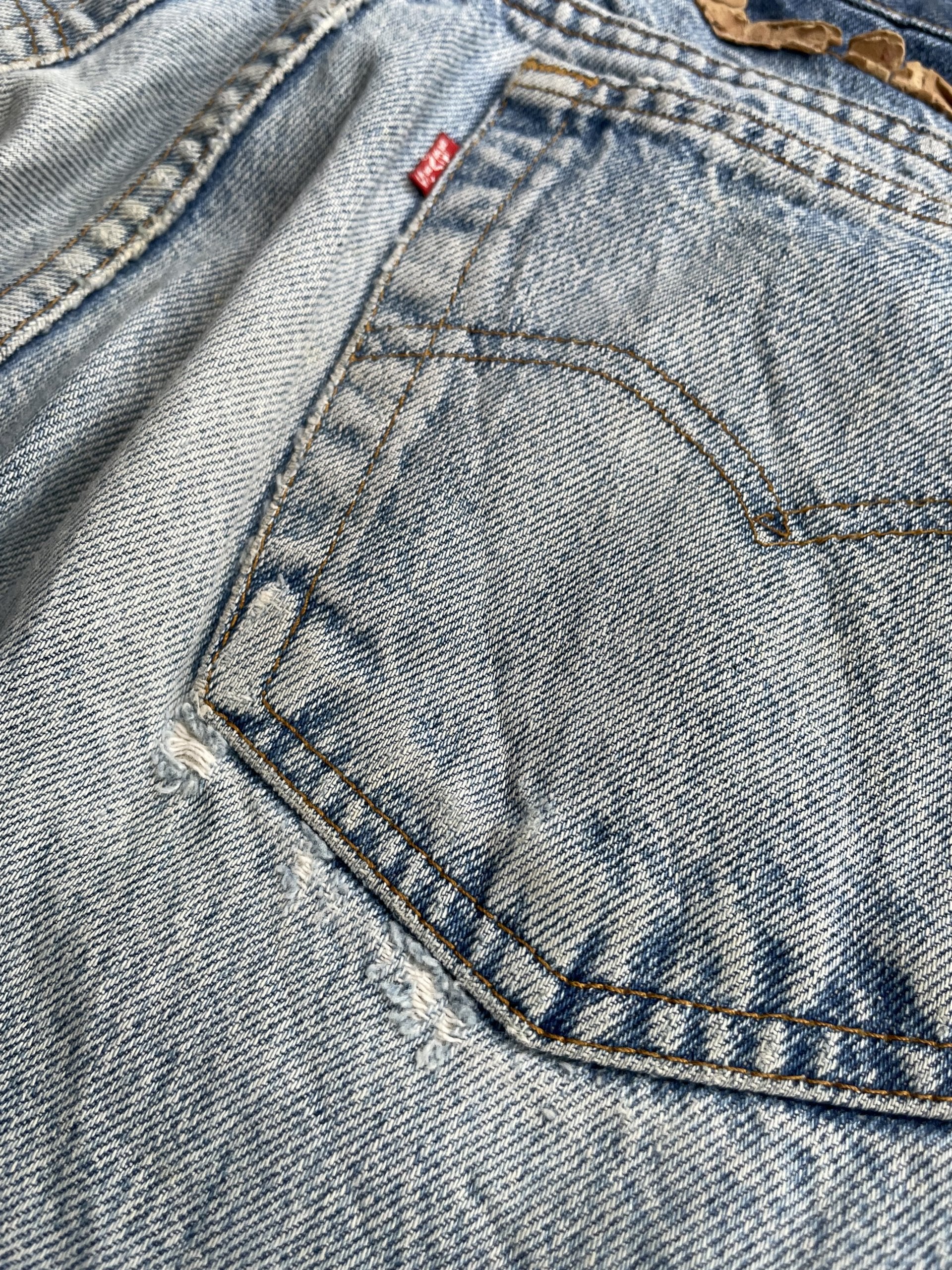 Vintage Levis 505 e 1991 Usa Aging Faded Distressed