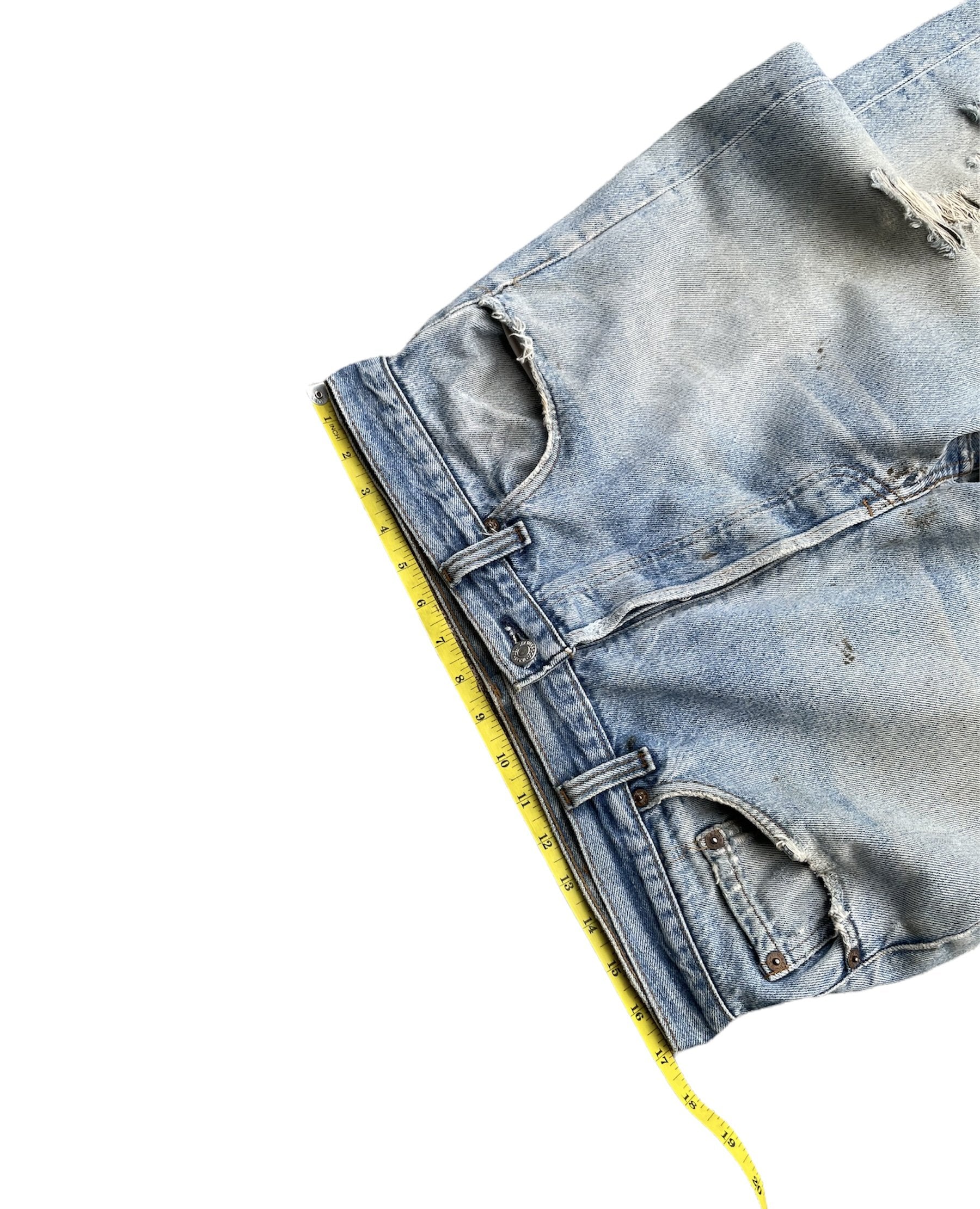 Vintage 1988 Levis 501 e Usa Aging Faded Distressed