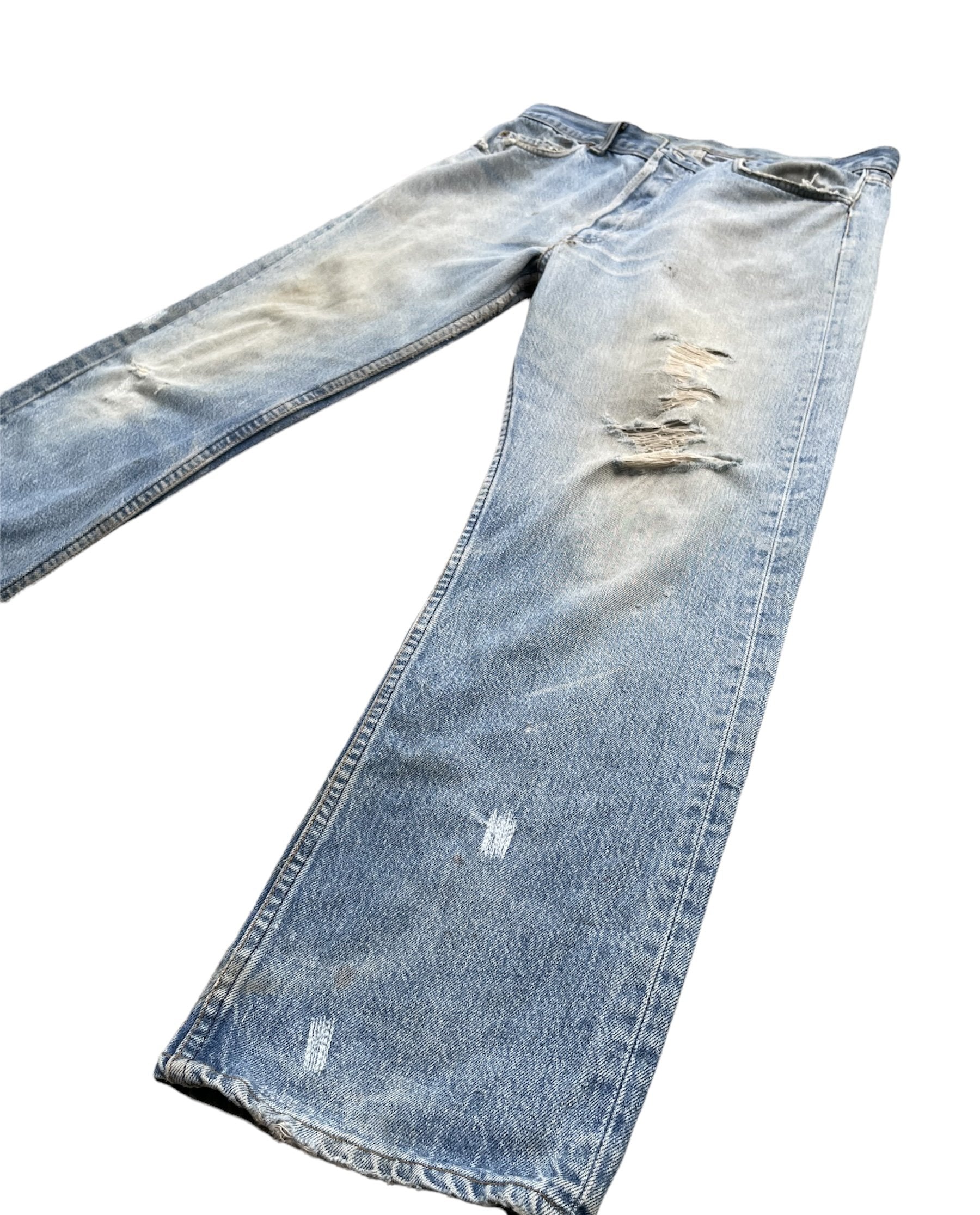 Vintage 1988 Levis 501 e Usa Aging Faded Distressed