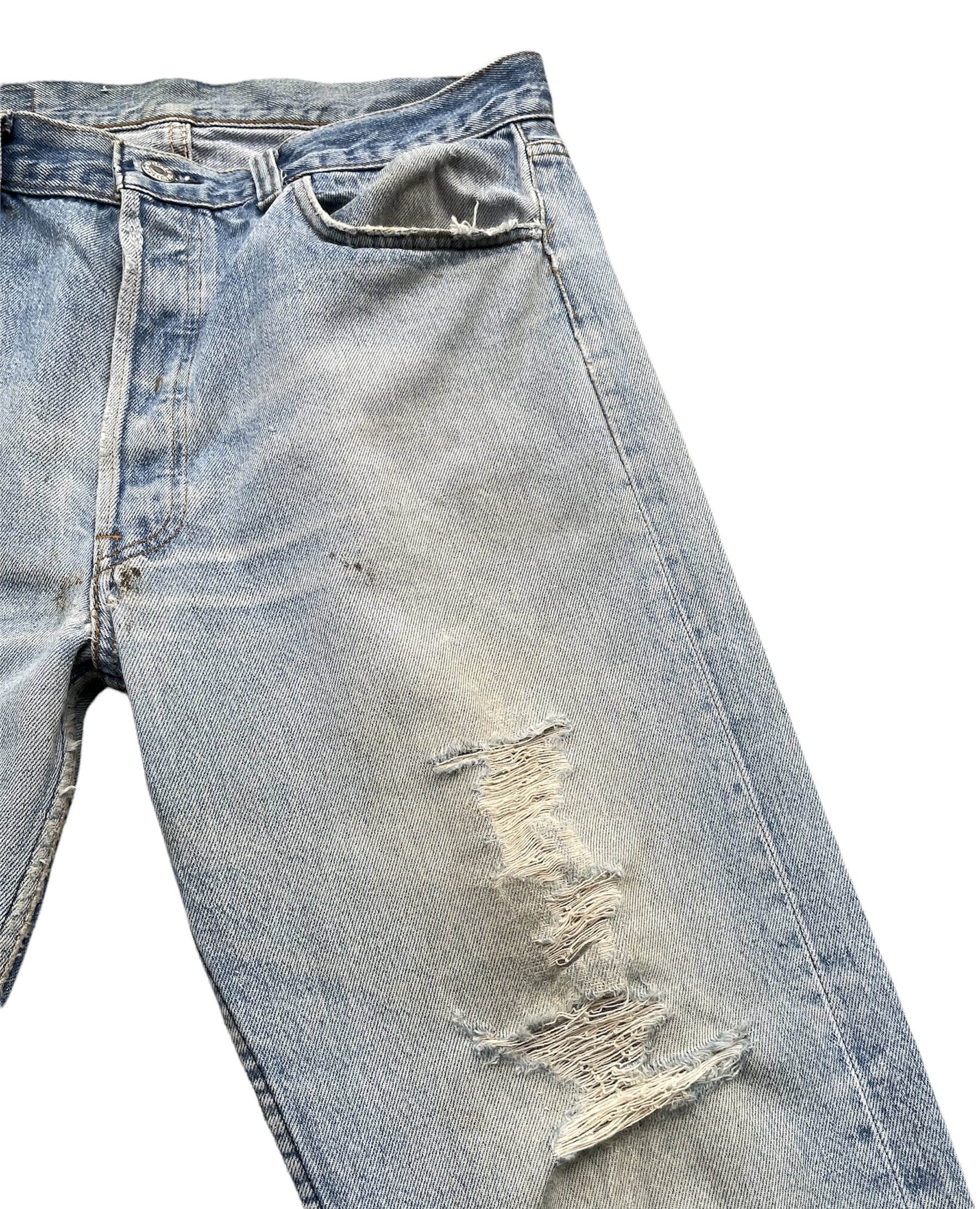 Vintage 1988 Levis 501 e Usa Aging Faded Distressed
