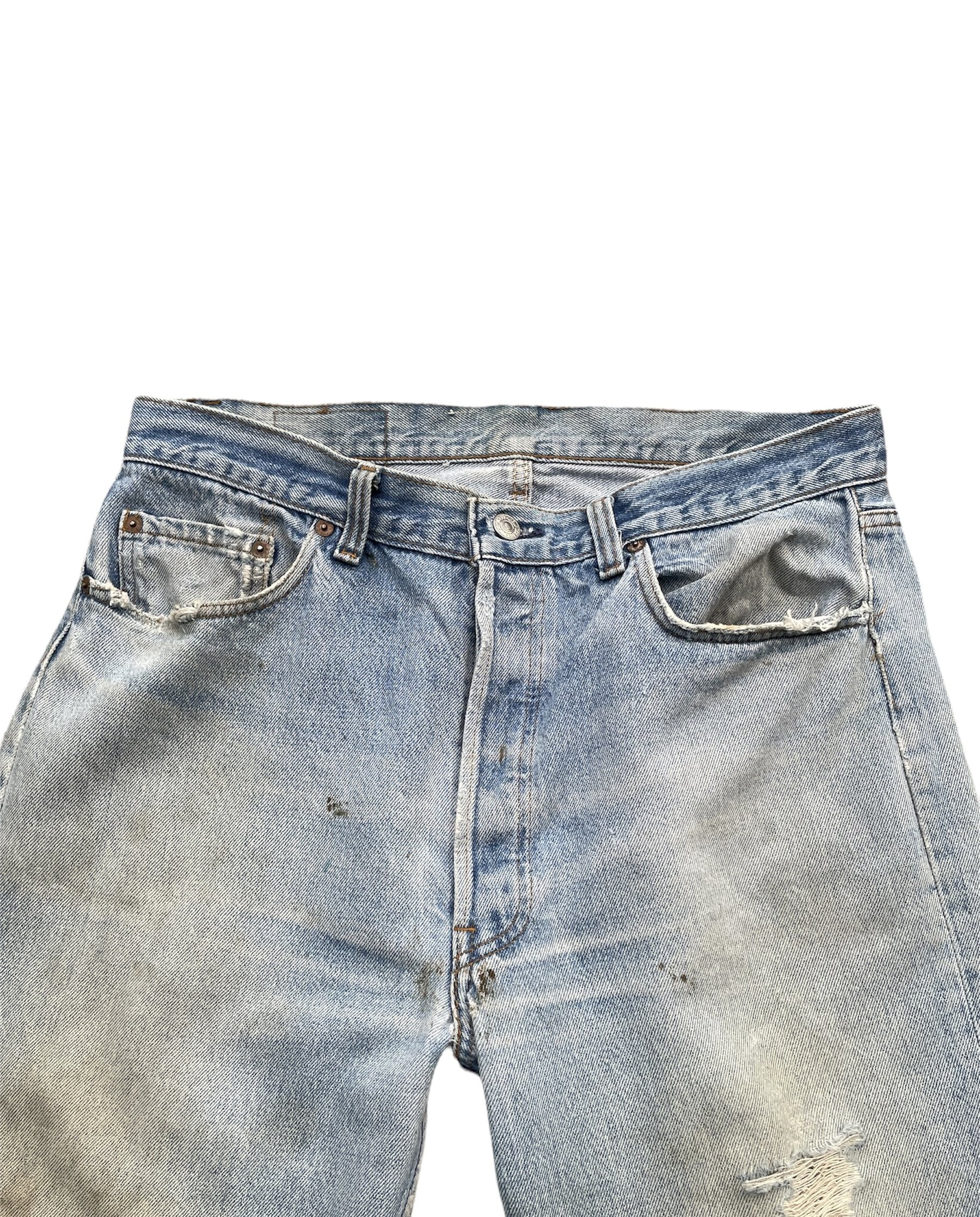 Vintage 1988 Levis 501 e Usa Aging Faded Distressed