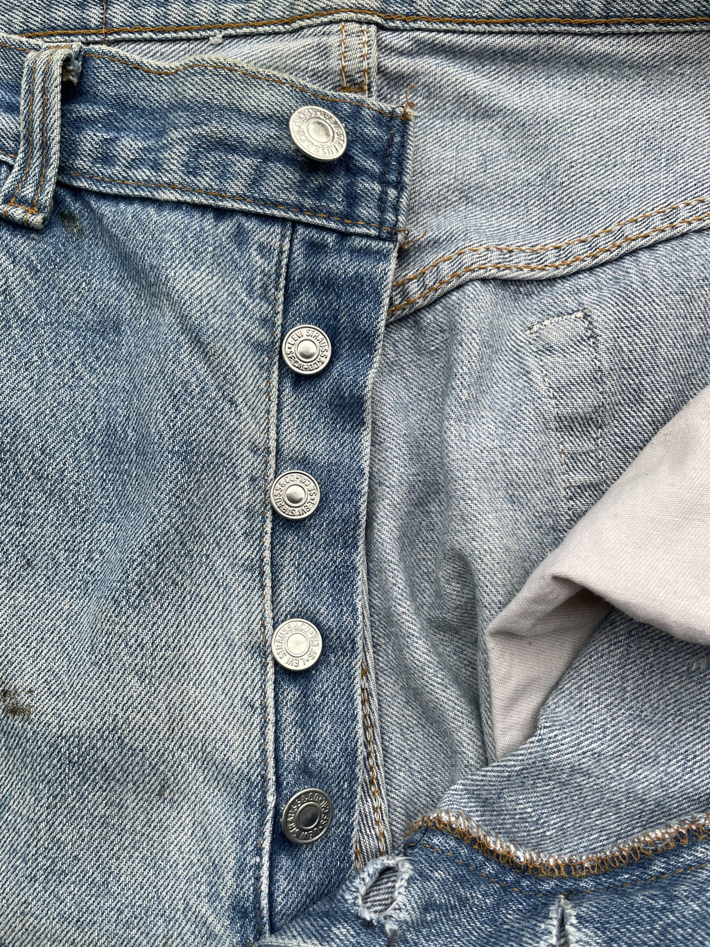 Vintage 1988 Levis 501 e Usa Aging Faded Distressed