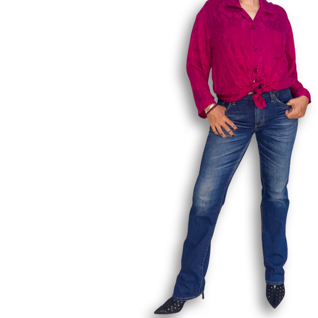 EDWIN LOT 503 'MADE IN JAPAN' TAPER CUT MID RISE JEANS // Zipper fly, longer length; waist 27 - leg 33