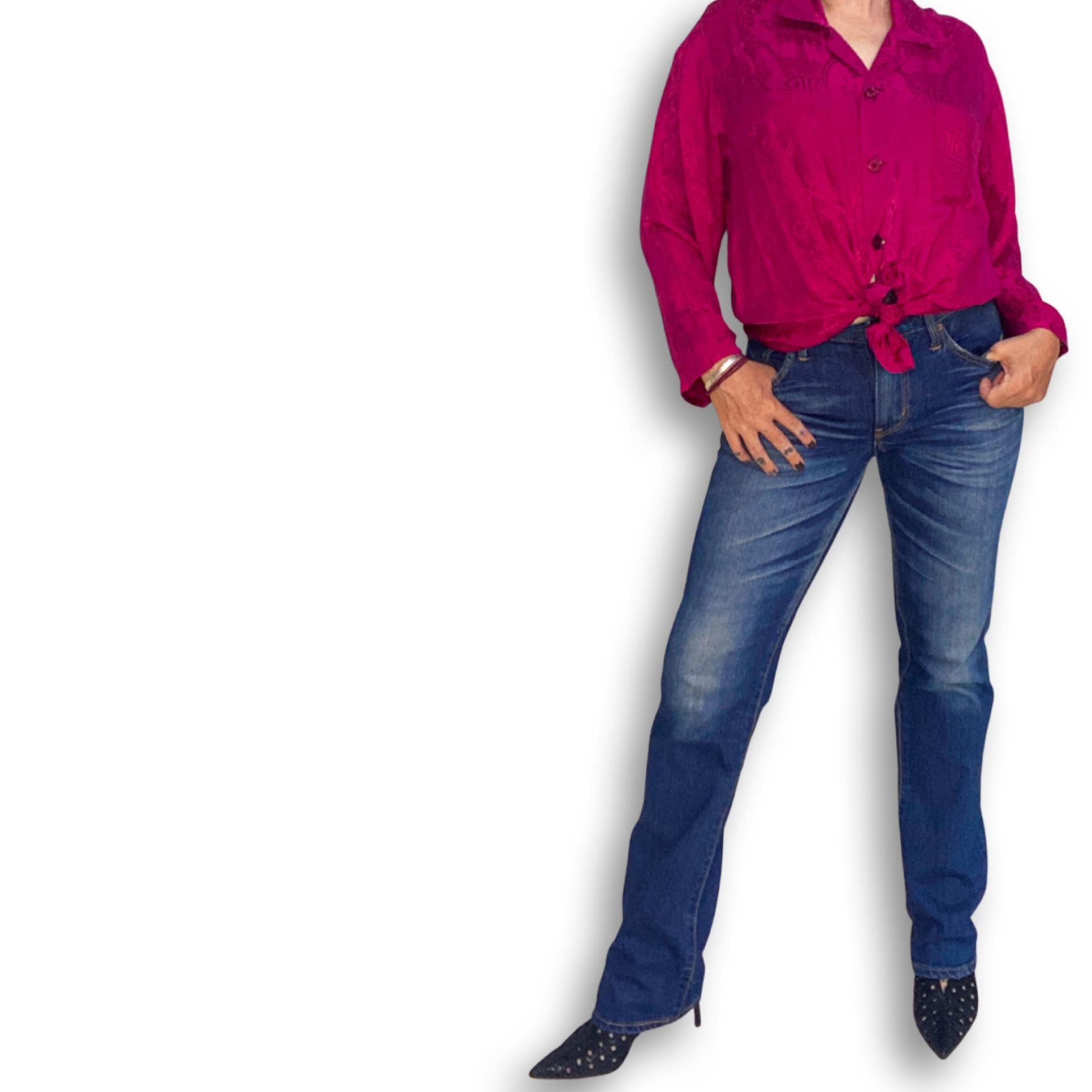 EDWIN LOT 503 'MADE IN JAPAN' TAPER CUT MID RISE JEANS // Zipper fly, longer length; waist 27 - leg 33