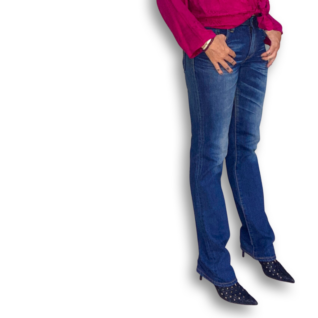 EDWIN LOT 503 'MADE IN JAPAN' TAPER CUT MID RISE JEANS // Zipper fly, longer length; waist 27 - leg 33