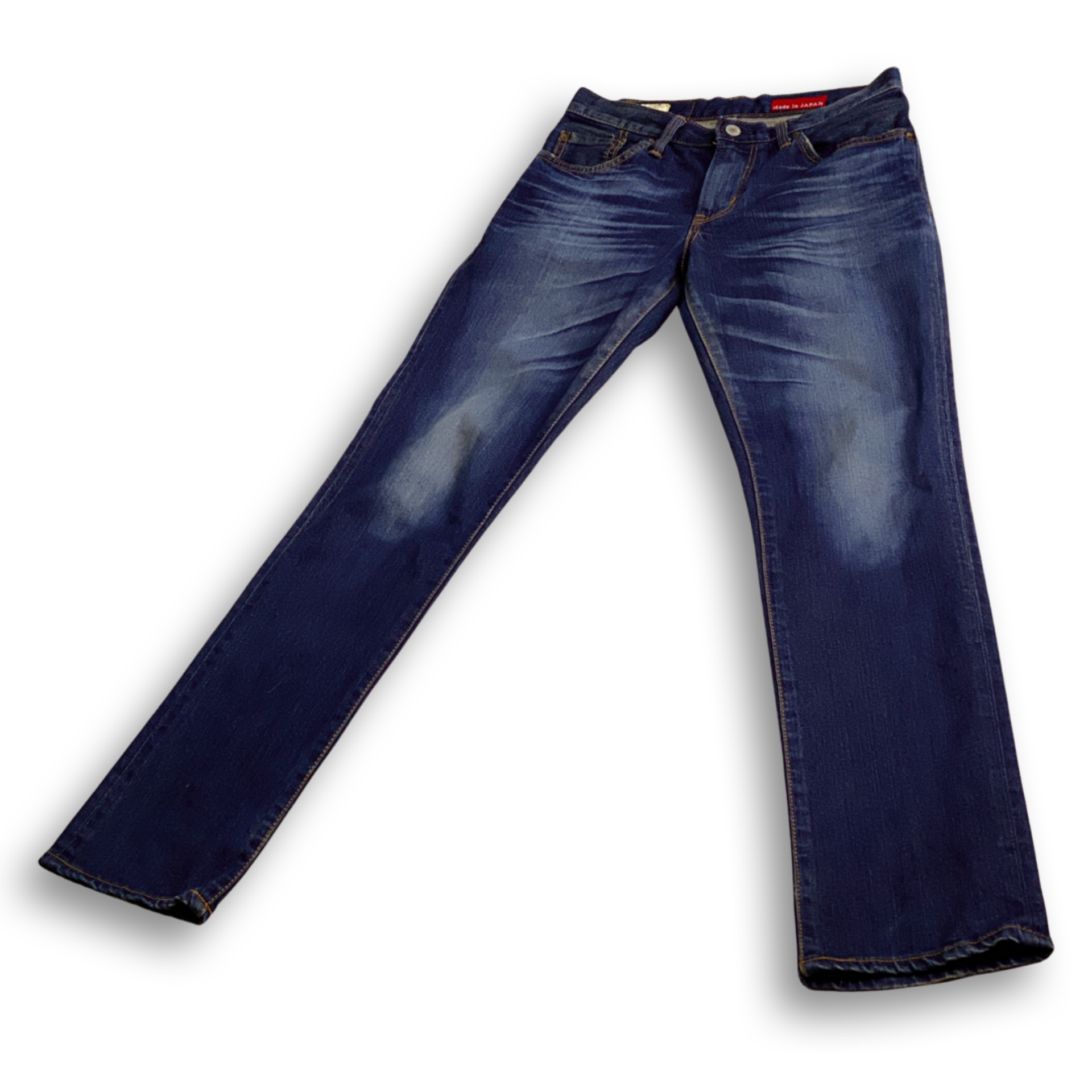 EDWIN LOT 503 'MADE IN JAPAN' TAPER CUT MID RISE JEANS // Zipper fly, longer length; waist 27 - leg 33
