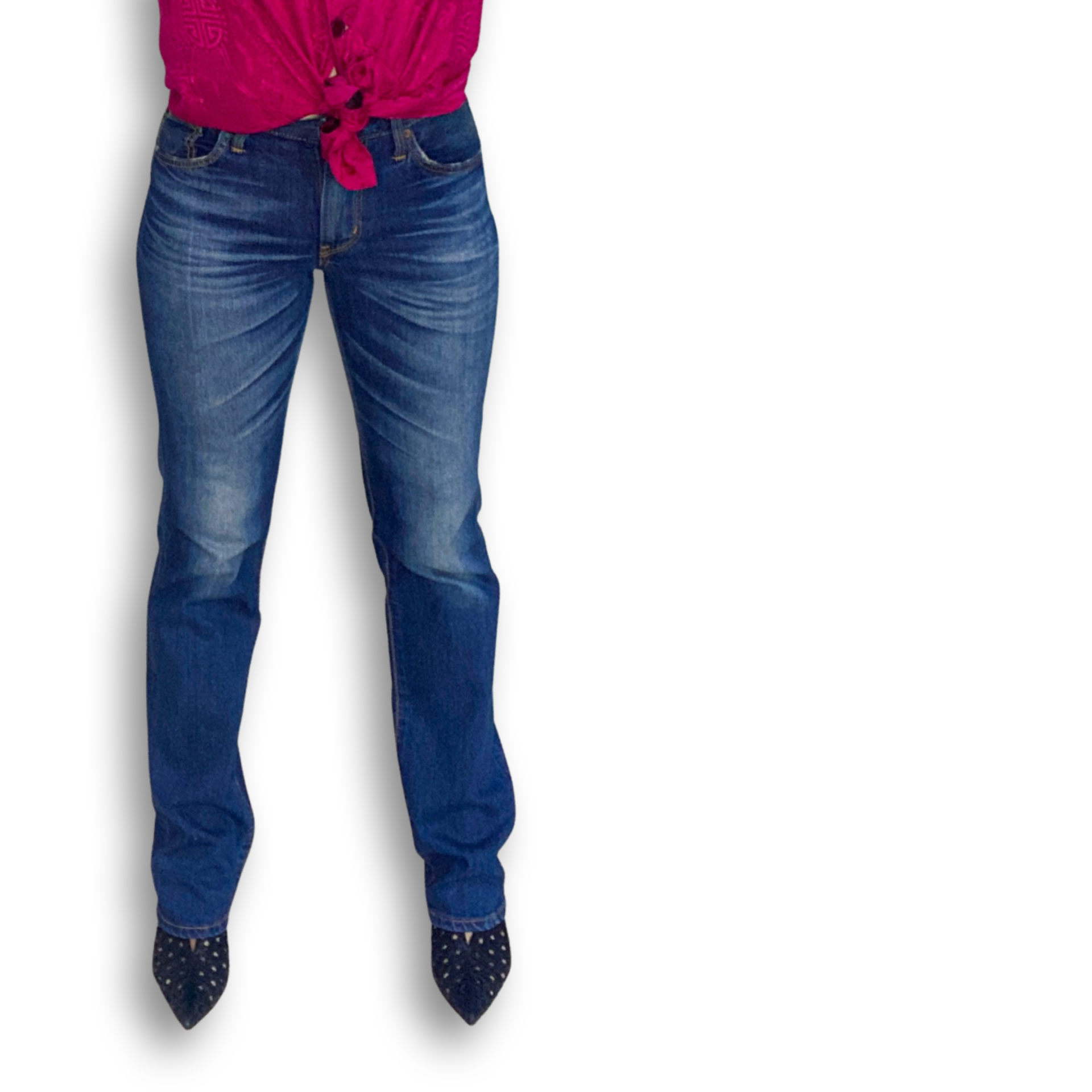 EDWIN LOT 503 'MADE IN JAPAN' TAPER CUT MID RISE JEANS // Zipper fly, longer length; waist 27 - leg 33