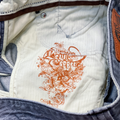 SUPER RARE LADIES LEVIS COPPER JEANS // Button fly, special stitch and copper hardware details. Size 27 waist 32 length.