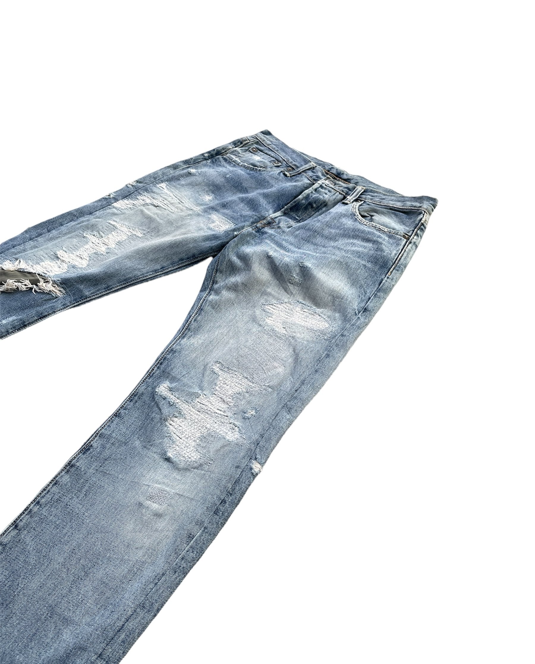 Levis 501 e Mexico Aging Distressed Rework
