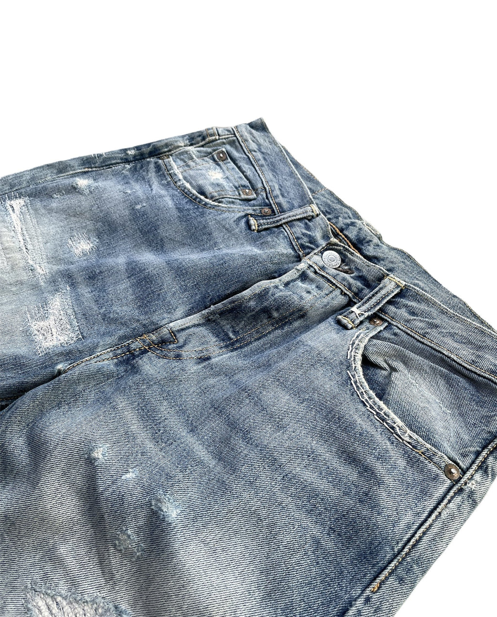 Levis 501 e Mexico Aging Distressed Rework