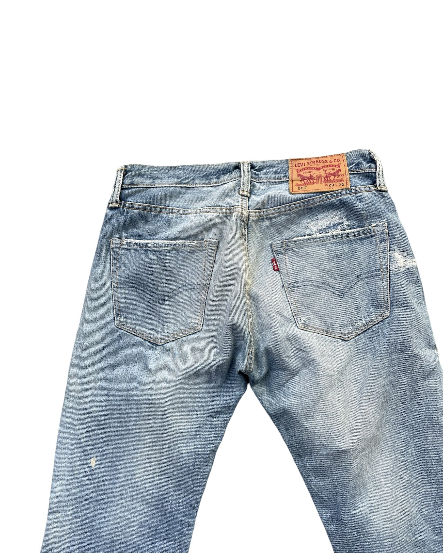 Levis 501 e Mexico Aging Distressed Rework