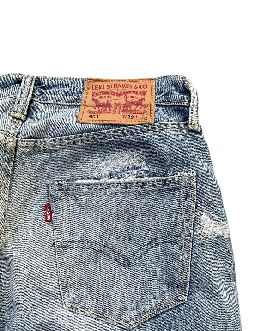 Levis 501 e Mexico Aging Distressed Rework
