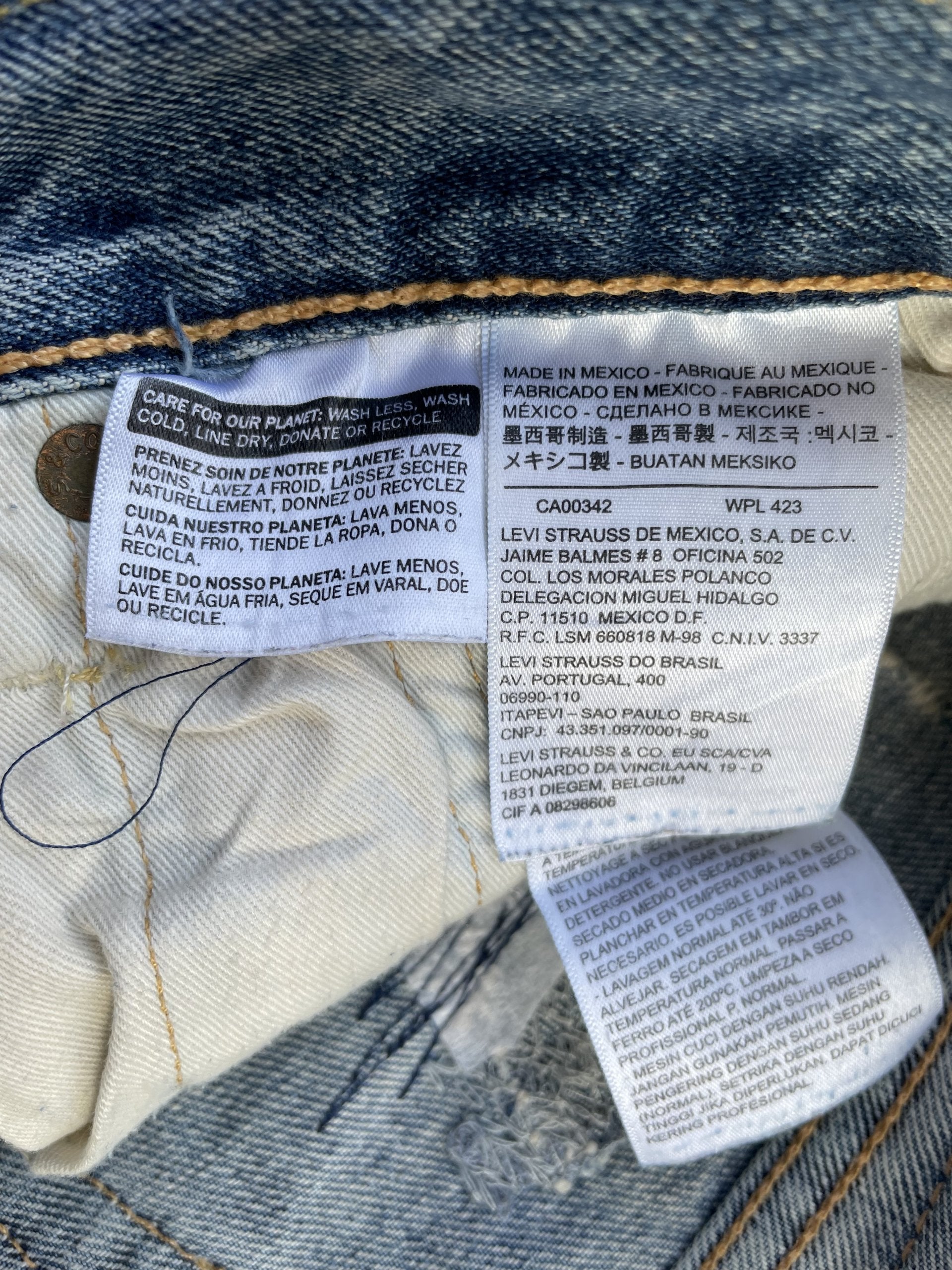 Levis 501 e Mexico Aging Distressed Rework